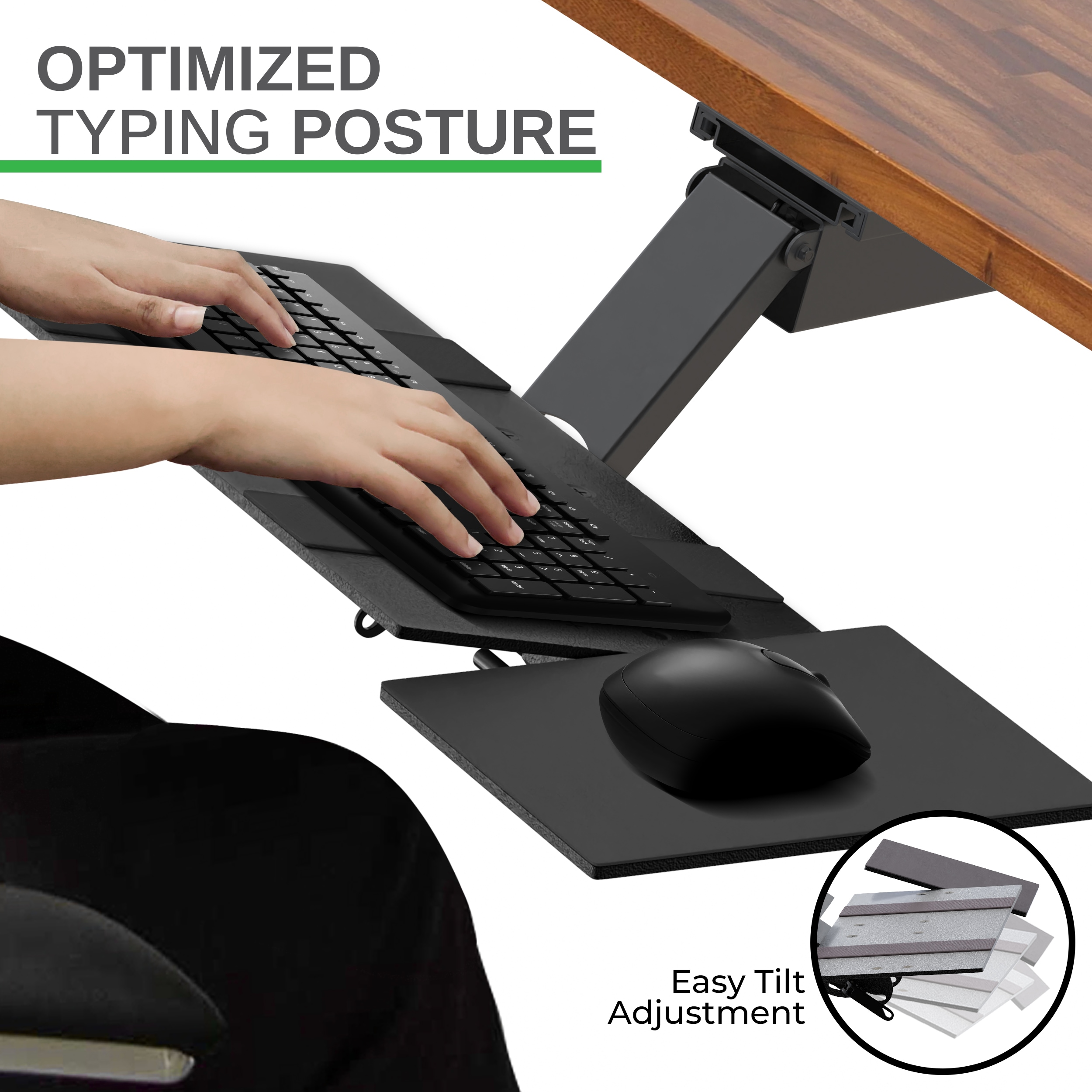 Uncaged Ergonomics Adjustable Steel Keyboard Tray - Raise Keyboards ...