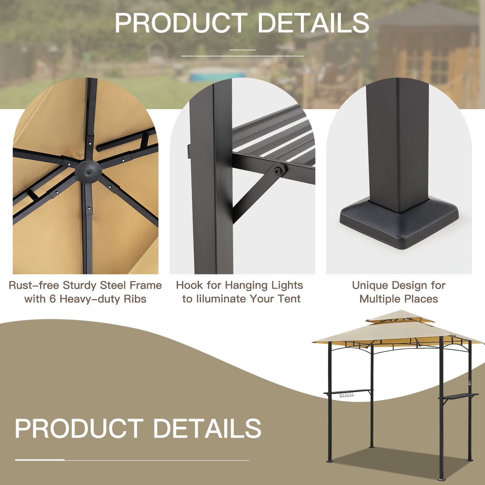 AECOJOY 16087BG-LS02 Wood-Resin-Gazebos - View #2