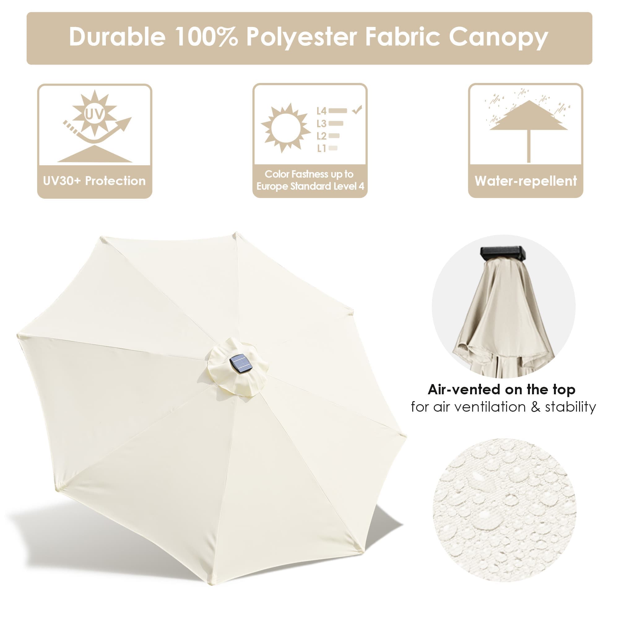 Yescom 07UMB030-10L-WHIT-LO Umbrellas-2 - View #4