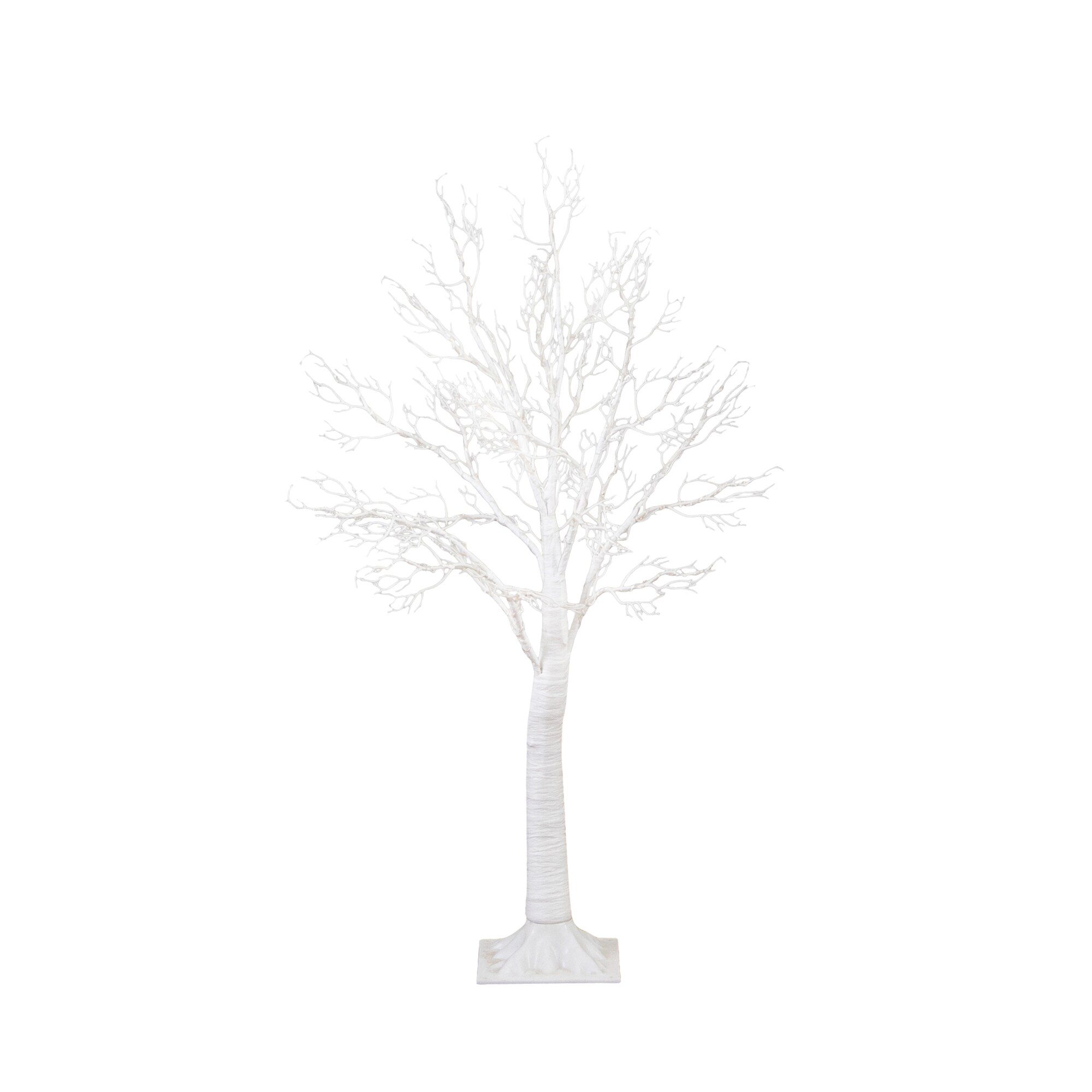 Nearly Natural T4924 4-Feet Pre-lit Slim White Artificial Christmas Tree with White LED Lights