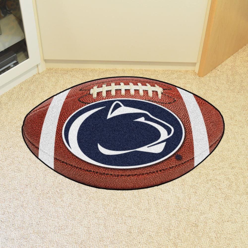 FANMATS Penn State Nittany Lions 1-1/2-ft x 2-1/2-ft Photorealistic Brown  Oval Indoor Decorative Sports Door Mat in the Mats department at
