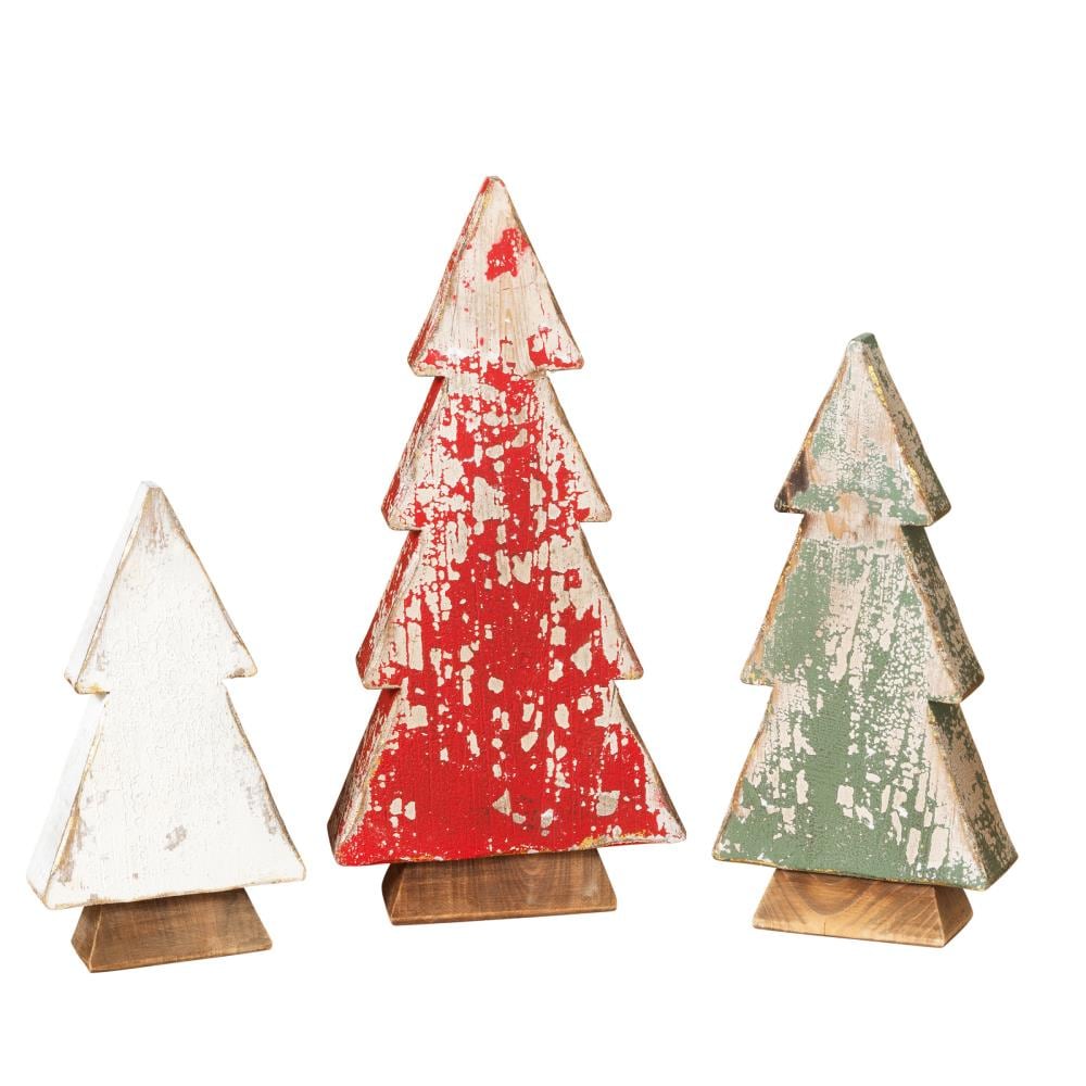 Gerson International 14-in Decoration Christmas Tree(s) (3-Pack ...