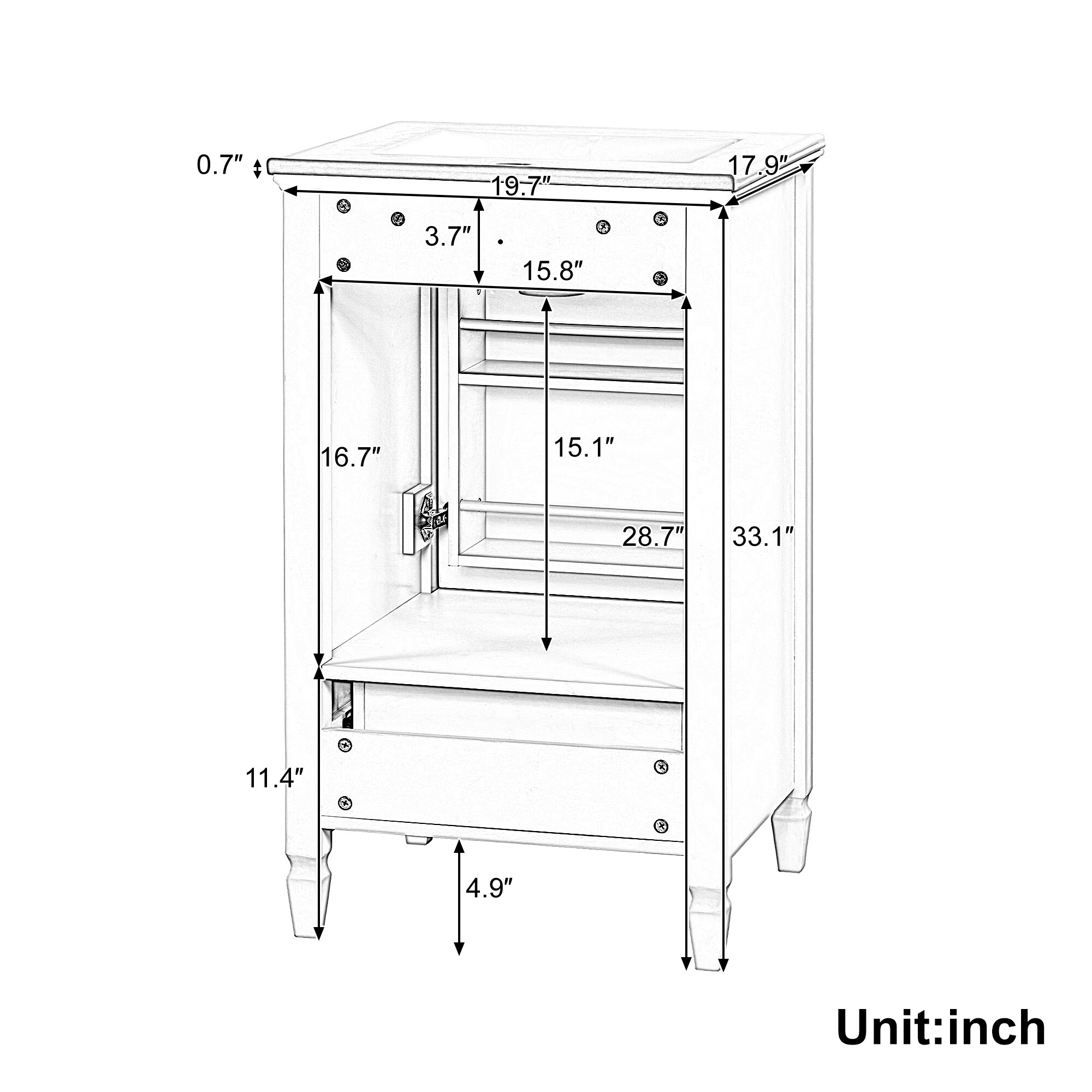 GDFStudio 401214 Bath-Vanity-Combo - View #5