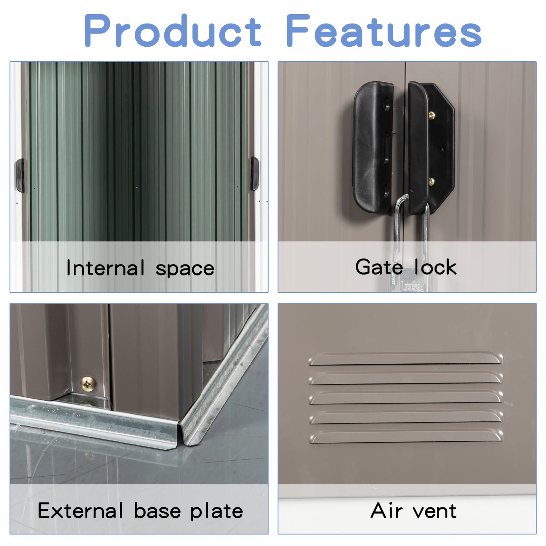 Blisstyle UXRPQKRZSB Metal-Storage-Buildings-Sheds - View #6