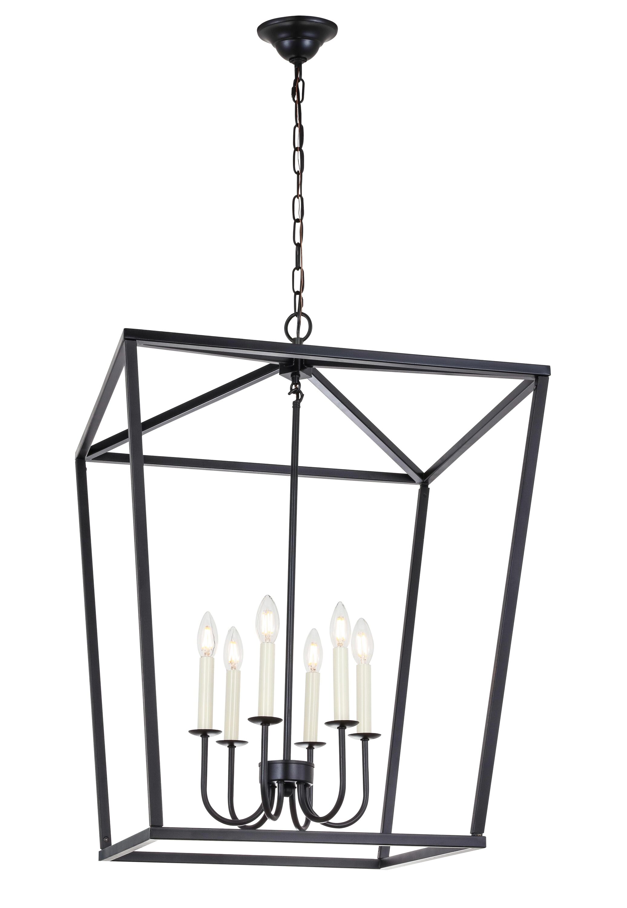 Elegant Decor HFDL18024D24BK b090015 - View #3
