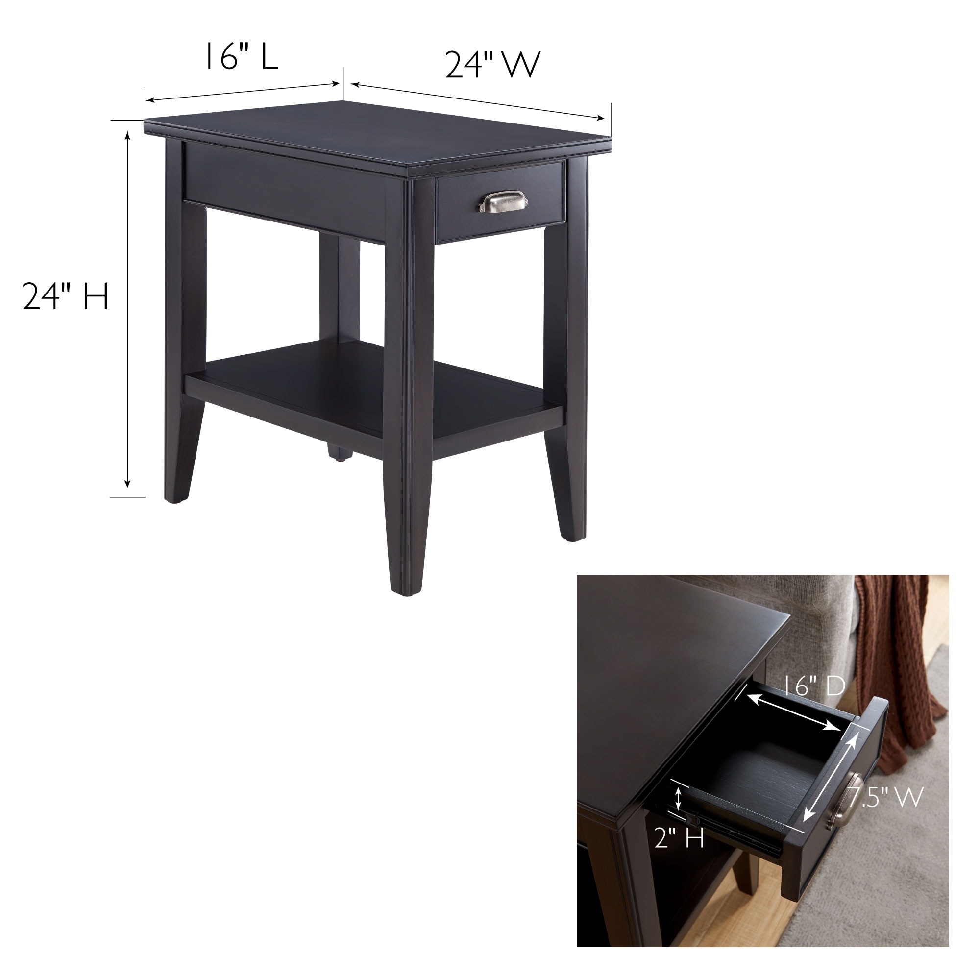 Leick Home 10506-BK End-Tables - View #2