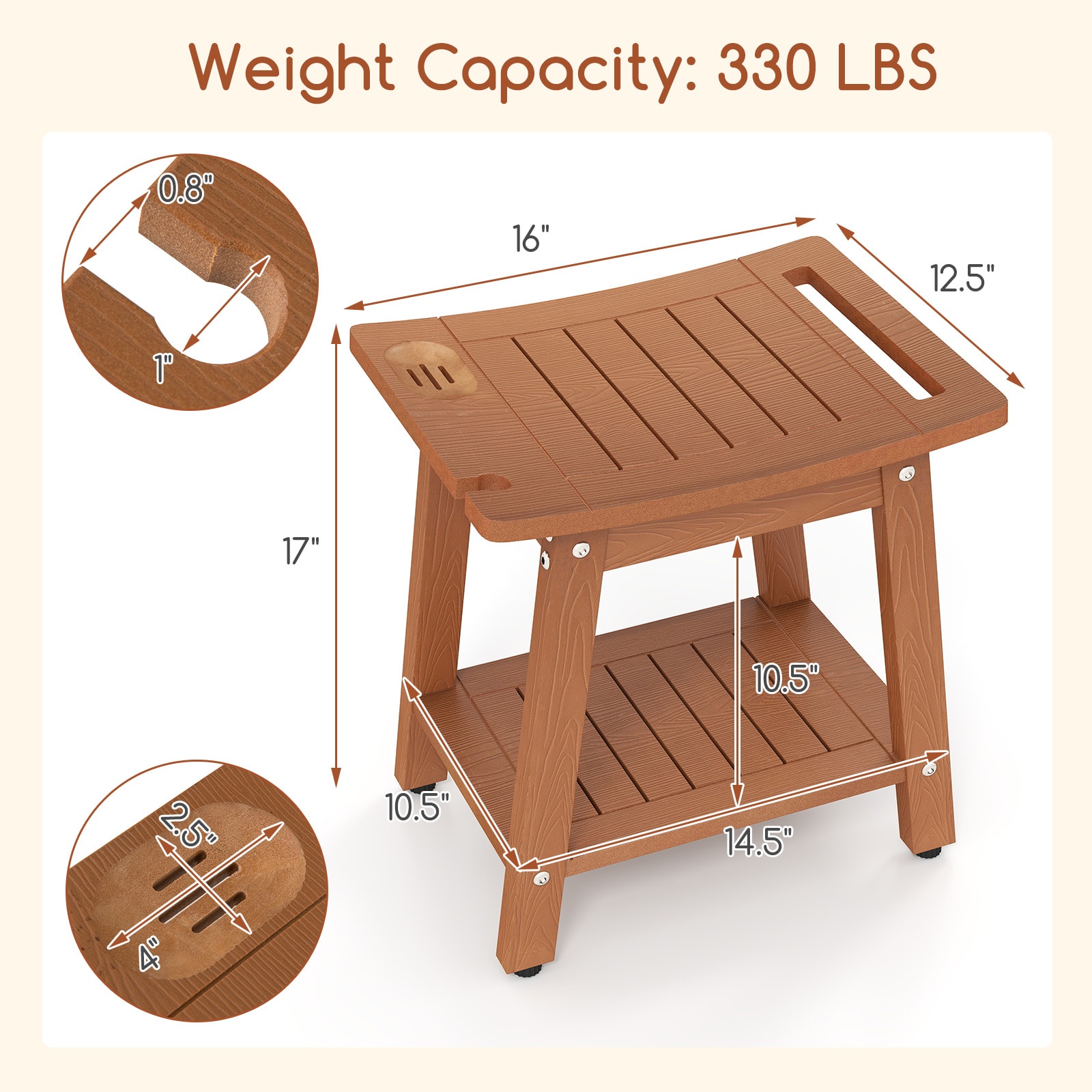Poinic CTY8257CF Bath-Safety-Seats-Benches - View #3