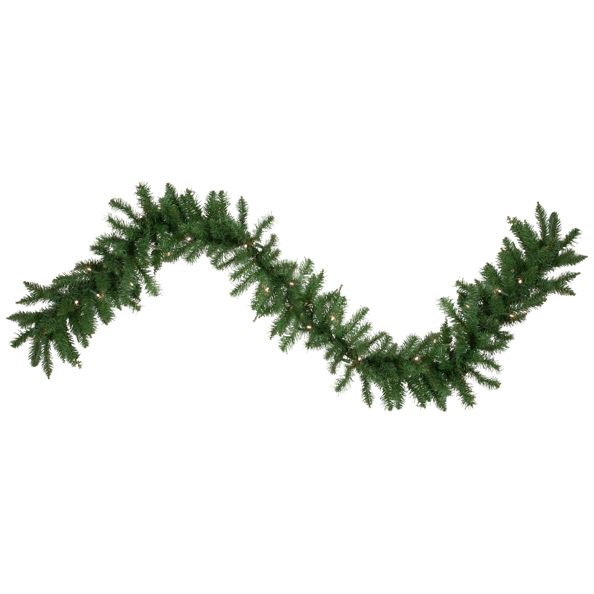 Northlight 34908618 Indoor/Outdoor Pre-lit Electrical outlet 9-ft Fir Artificial Garland with White LED Lights