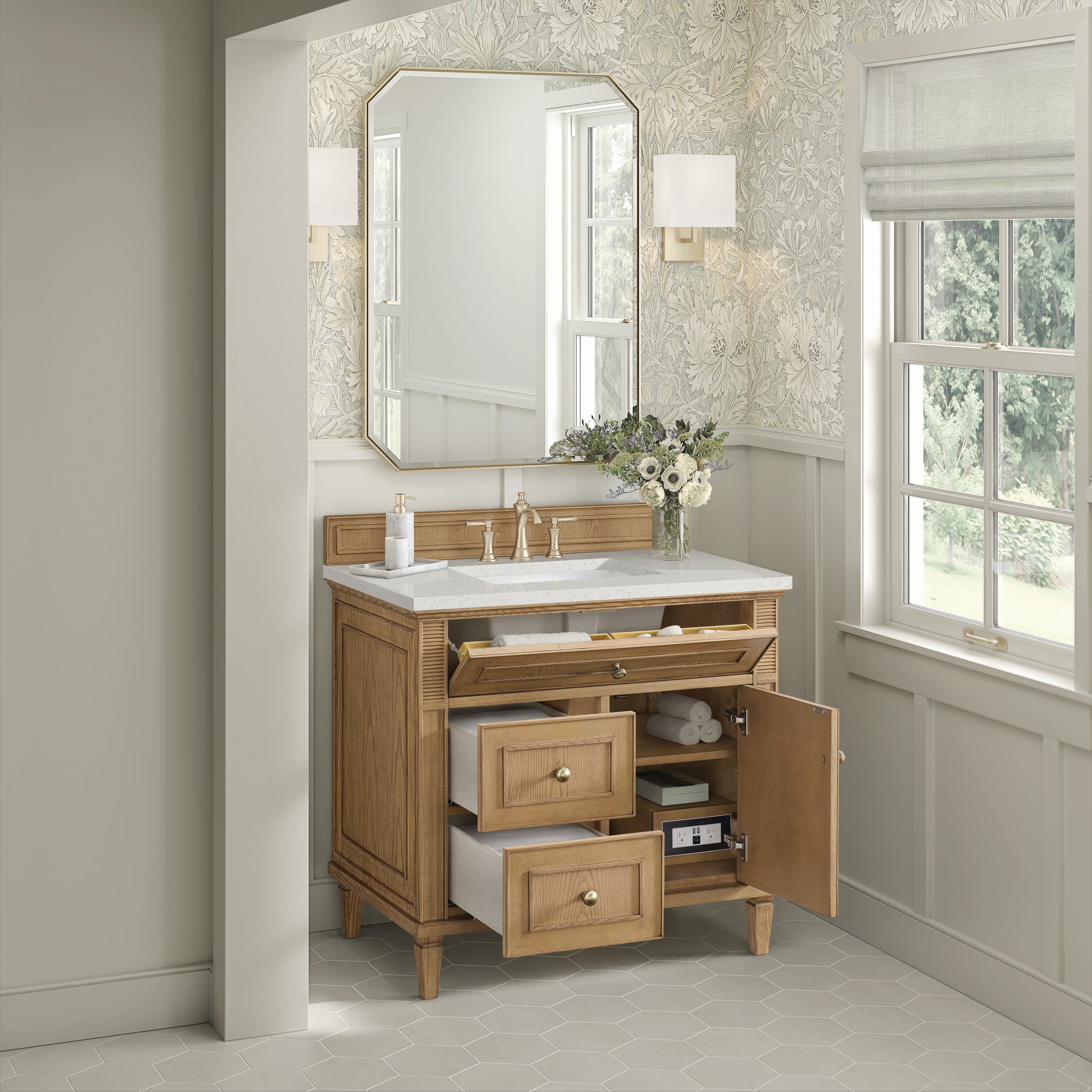 James Martin Vanities 424-V36-LNO-3LDL Bath-Vanity-Combo - View #4