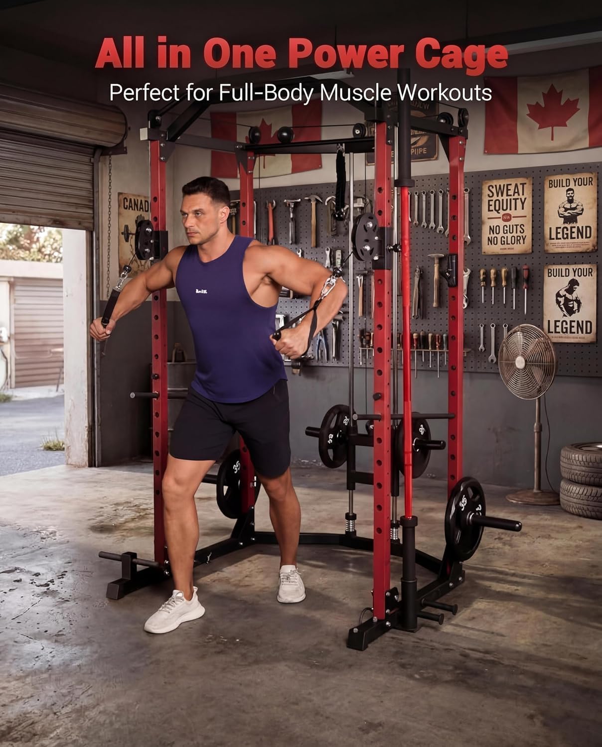 Garvee RED AND BLACK FSDFS Lat-Pull-Down-Machines - View #4
