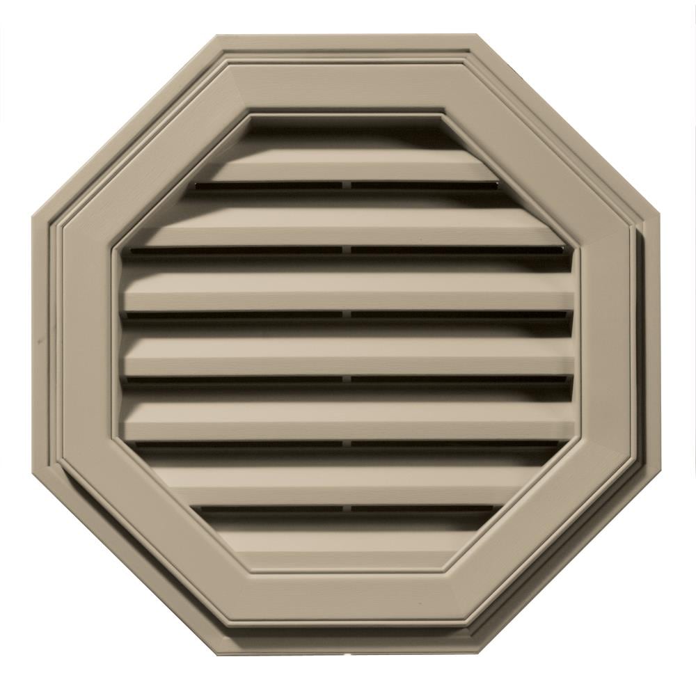 Builders Edge 120012222085 22-Inches x 22-Inches Clay Octagon Vinyl Gable Louver Vent