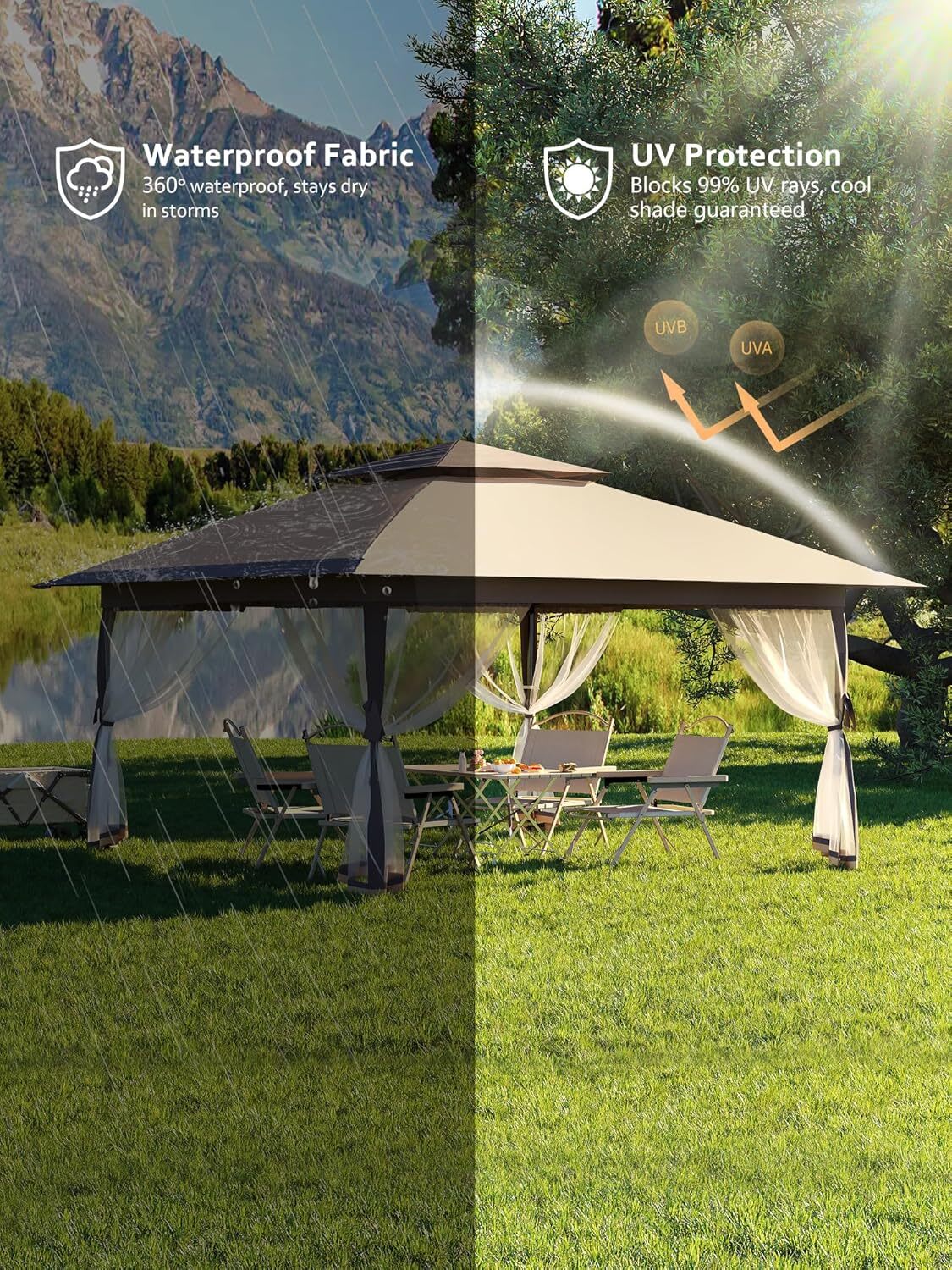 Qeetex GGL-PHO-12C3XSNI Wood-Resin-Gazebos - View #4