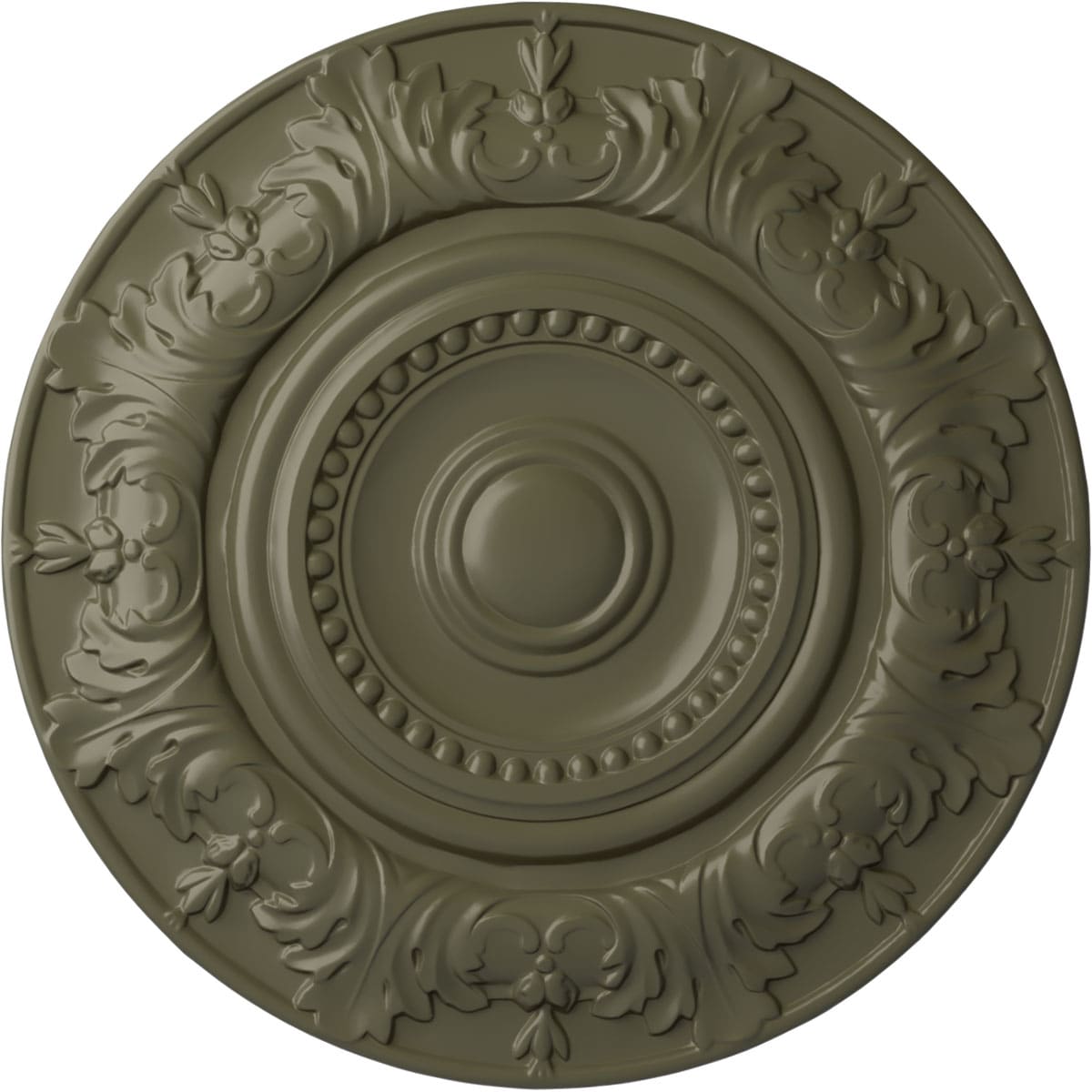 Ekena Millwork CM20BXPTF Biddix 20.875-in W x 20.875-in L Painted Turtle Polyurethane Whole Ceiling Medallion