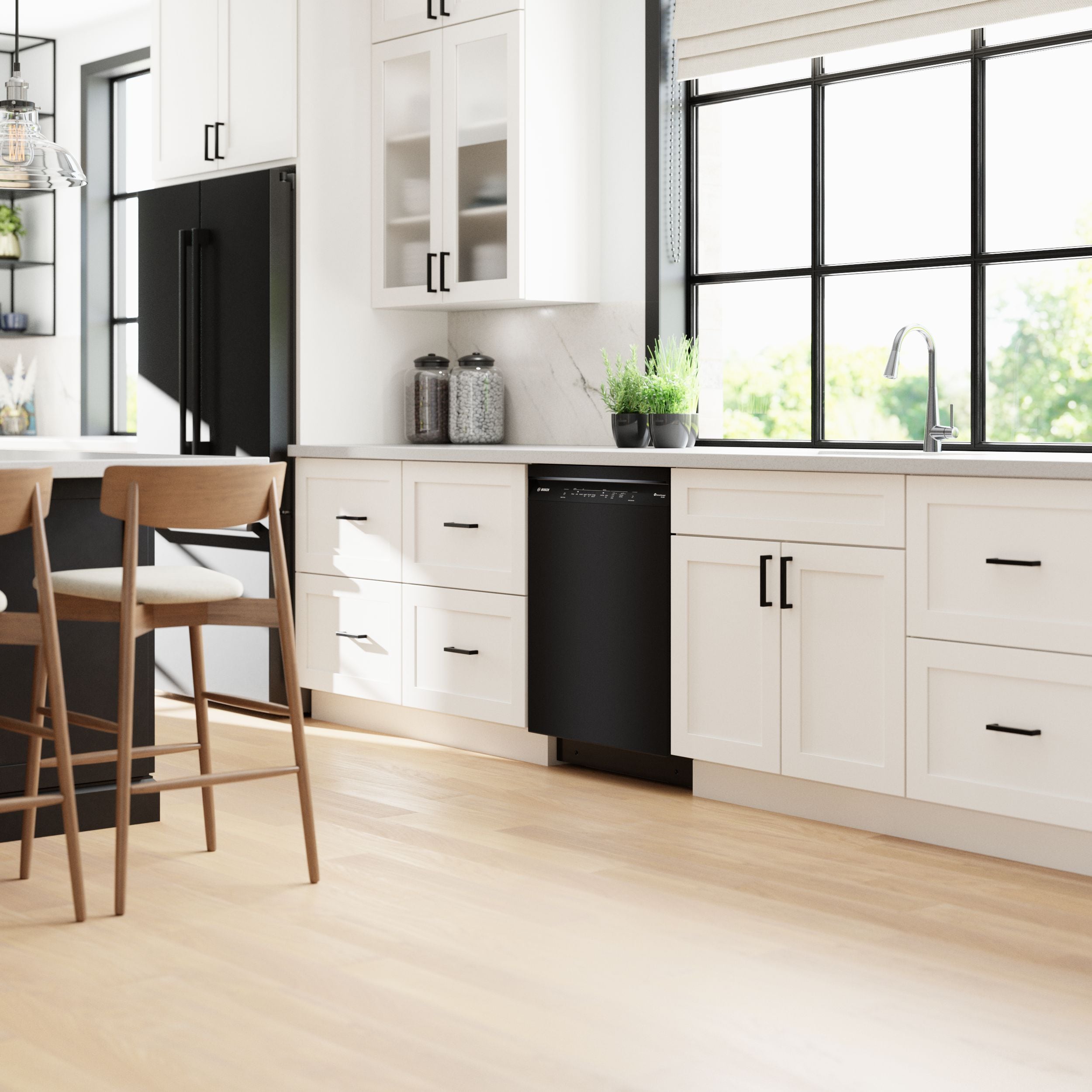24" Black Stainless Steel Built-In Smart Dishwasher