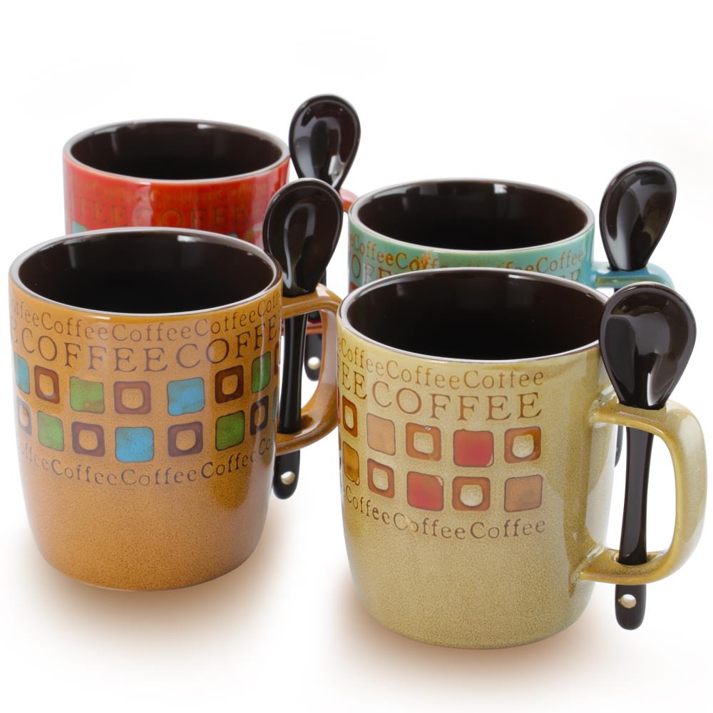 Coffee Mug with Spoon - 8 oz.