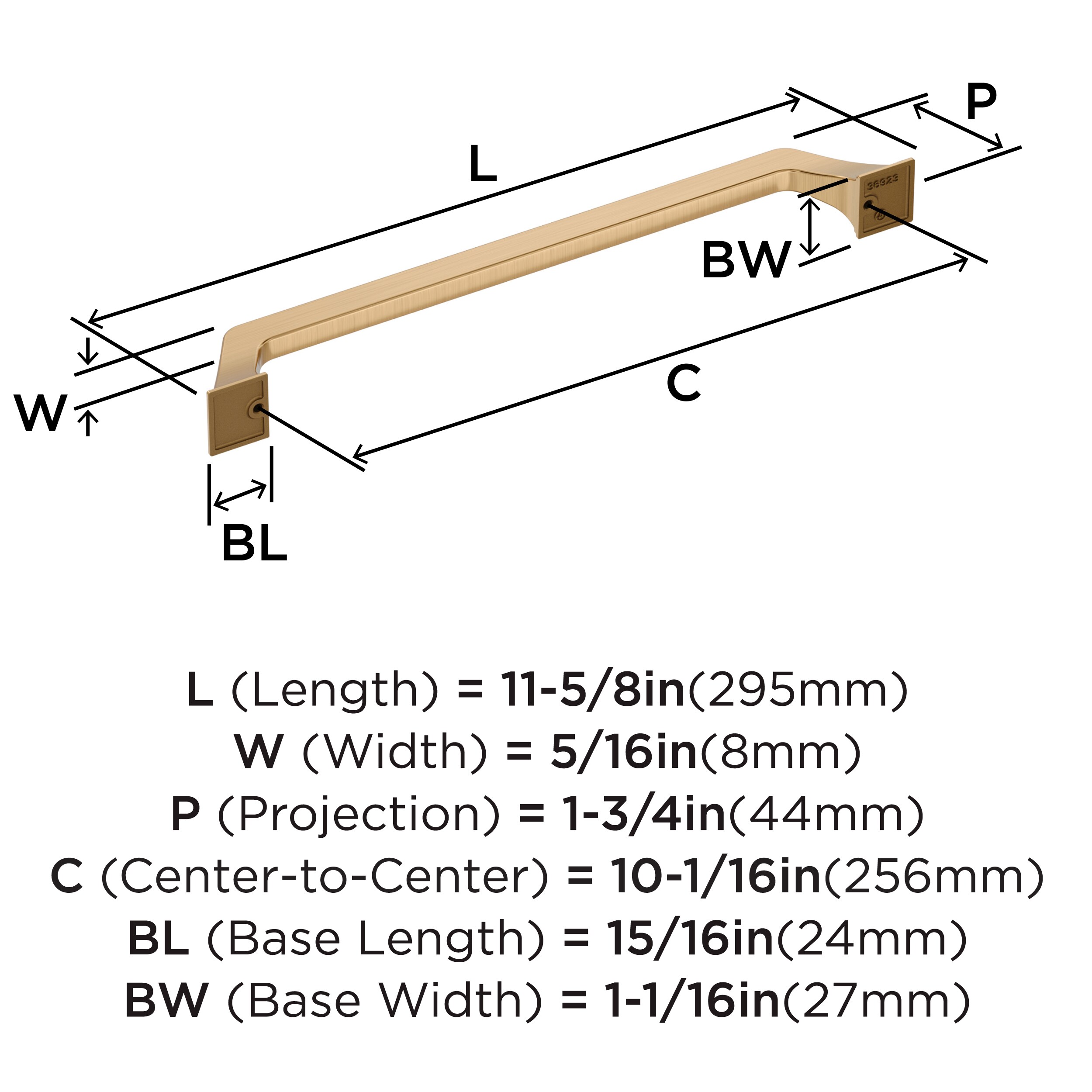 Amerock BP36923CZ Cabinet-Pulls - View #3