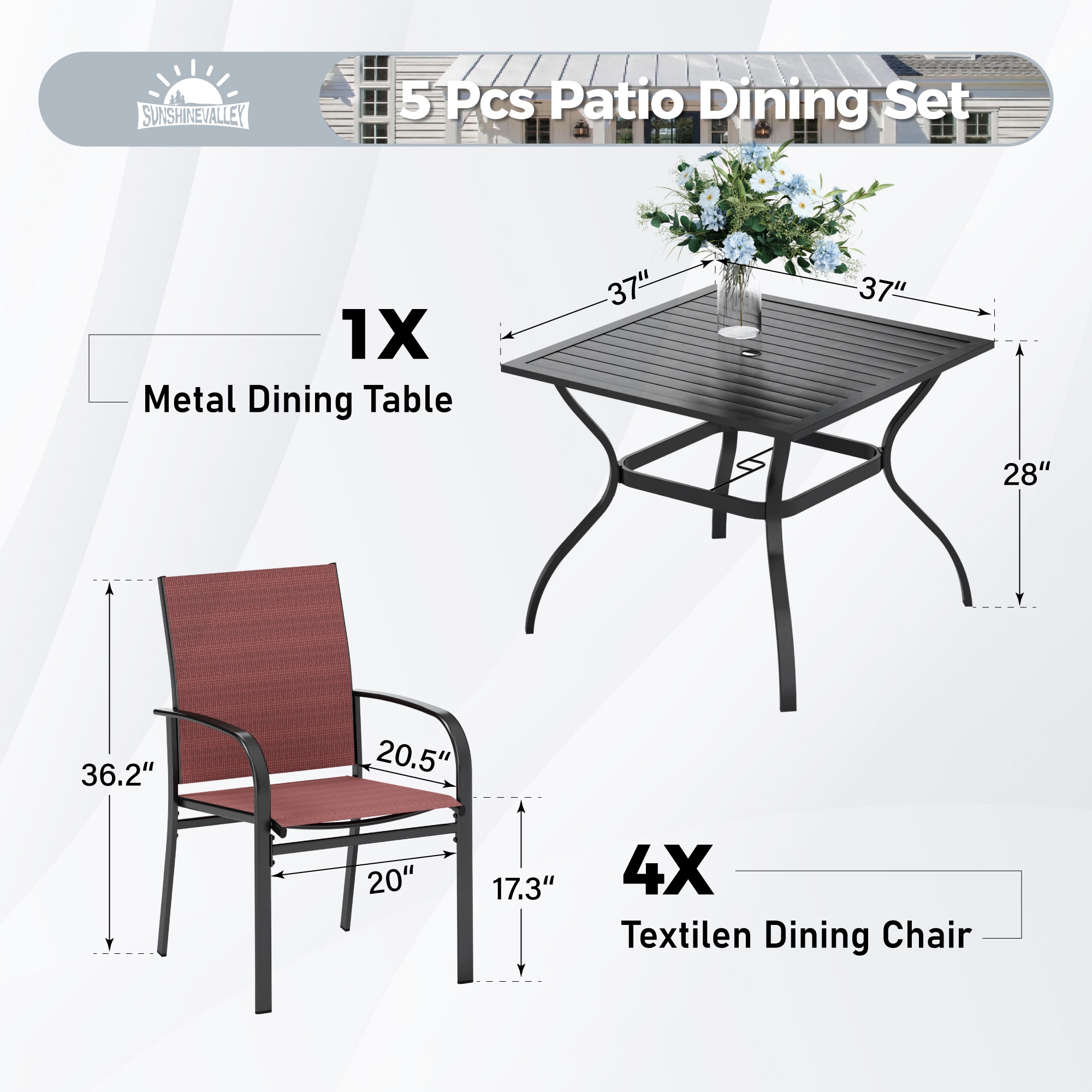 Sunshine Valley TC7-04801-0604 Patio-Dining-Sets - View #10