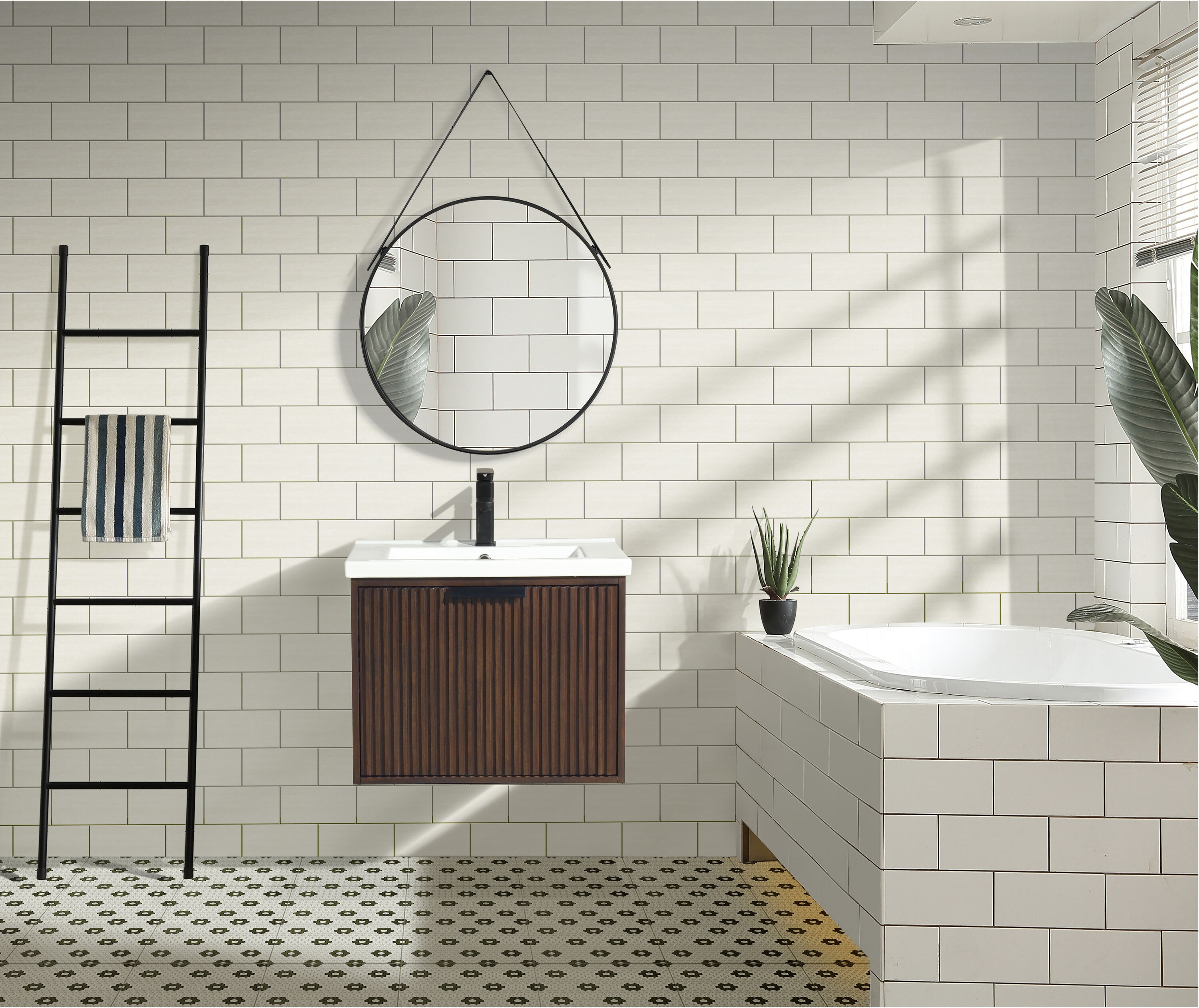 Ari Kitchen & Bath AKB-DIEGO-24-WALN Bath-Vanity-Combo - View #4