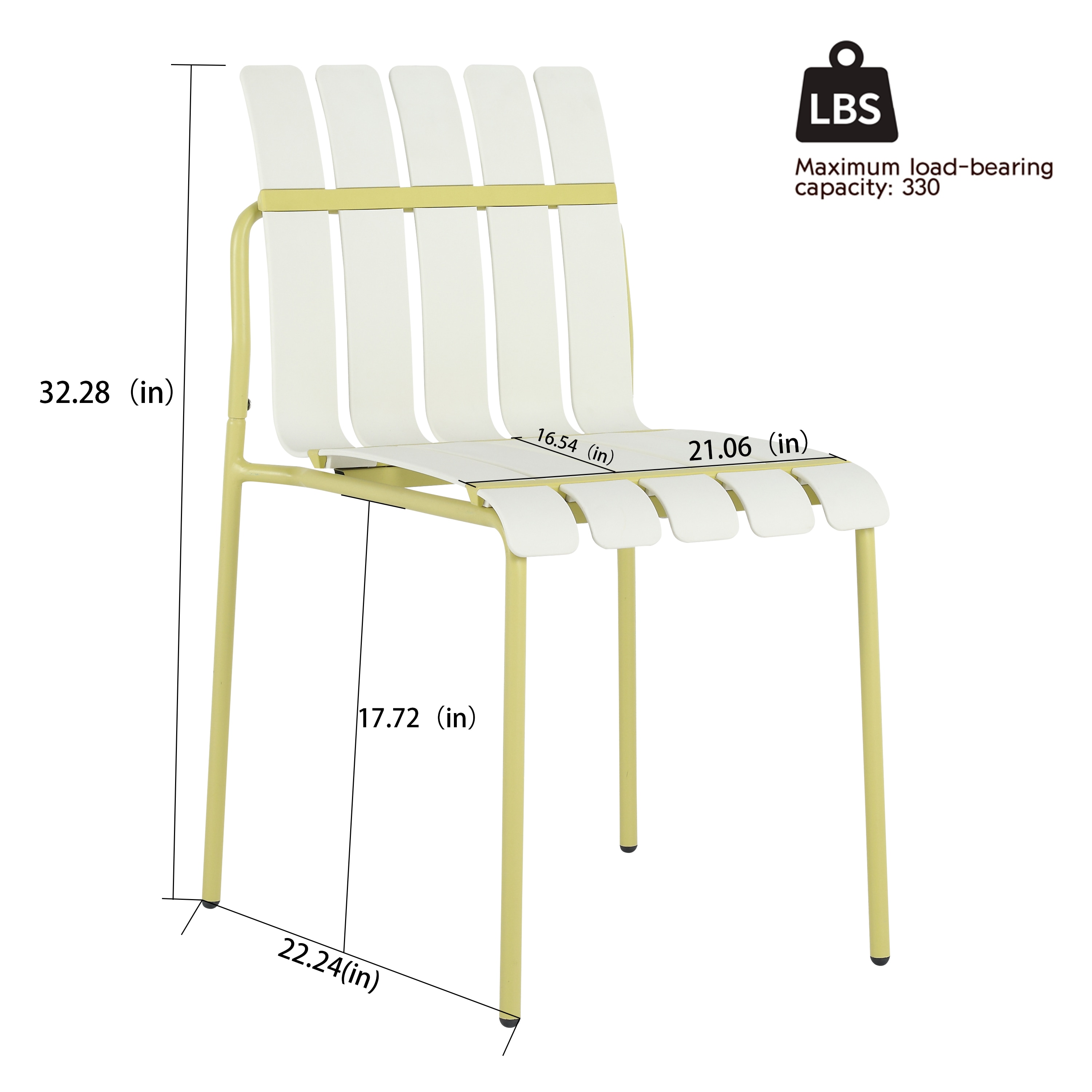 Homy Casa PMSCBC WH YE Patio-Chairs - View #2