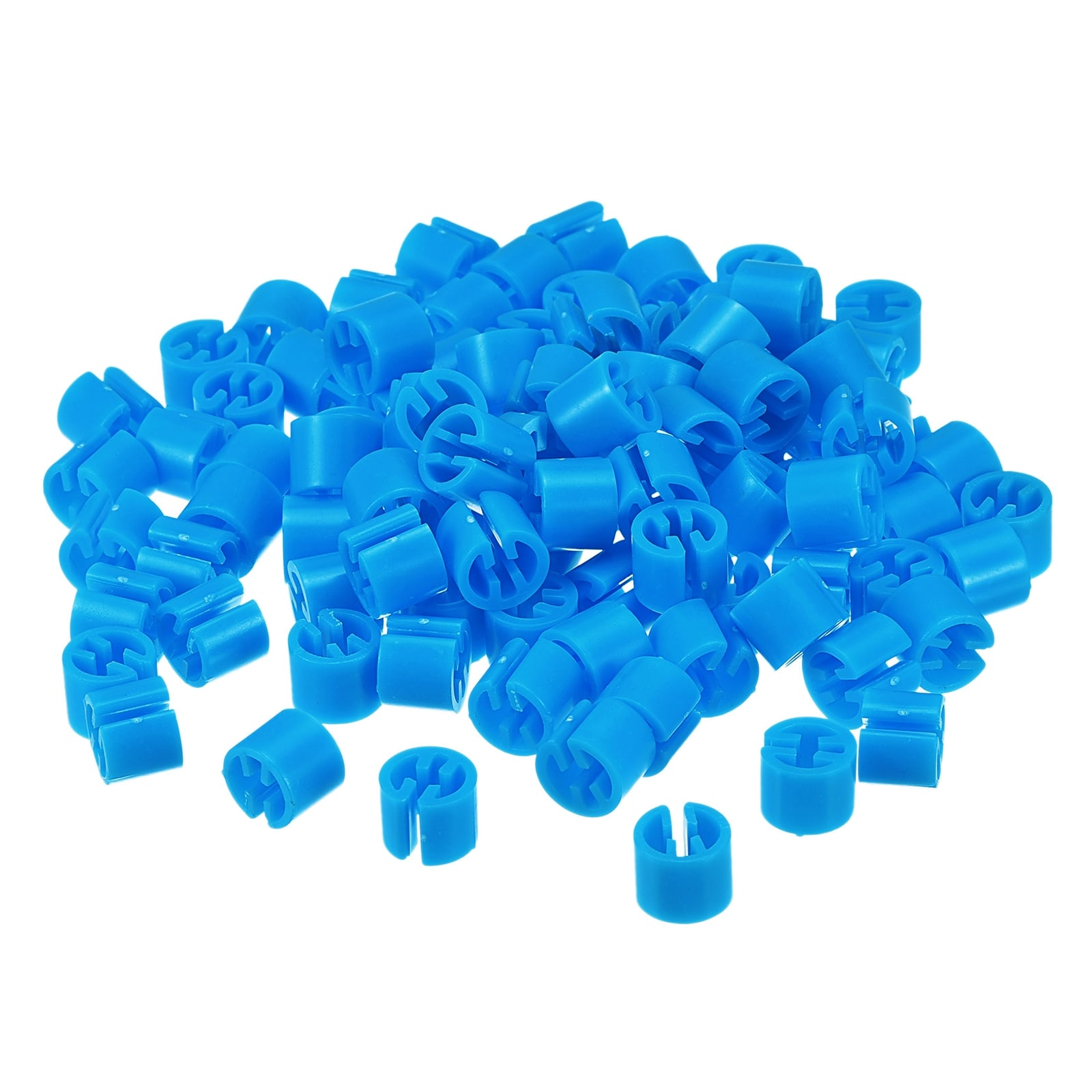 Unique Bargains 150pcs Clothes Hanger Markers Blank Tags Fit 3.5mm Rod Garment Size Hanger Clips Garment Color Coding Label for Clothing Hangers Blue
