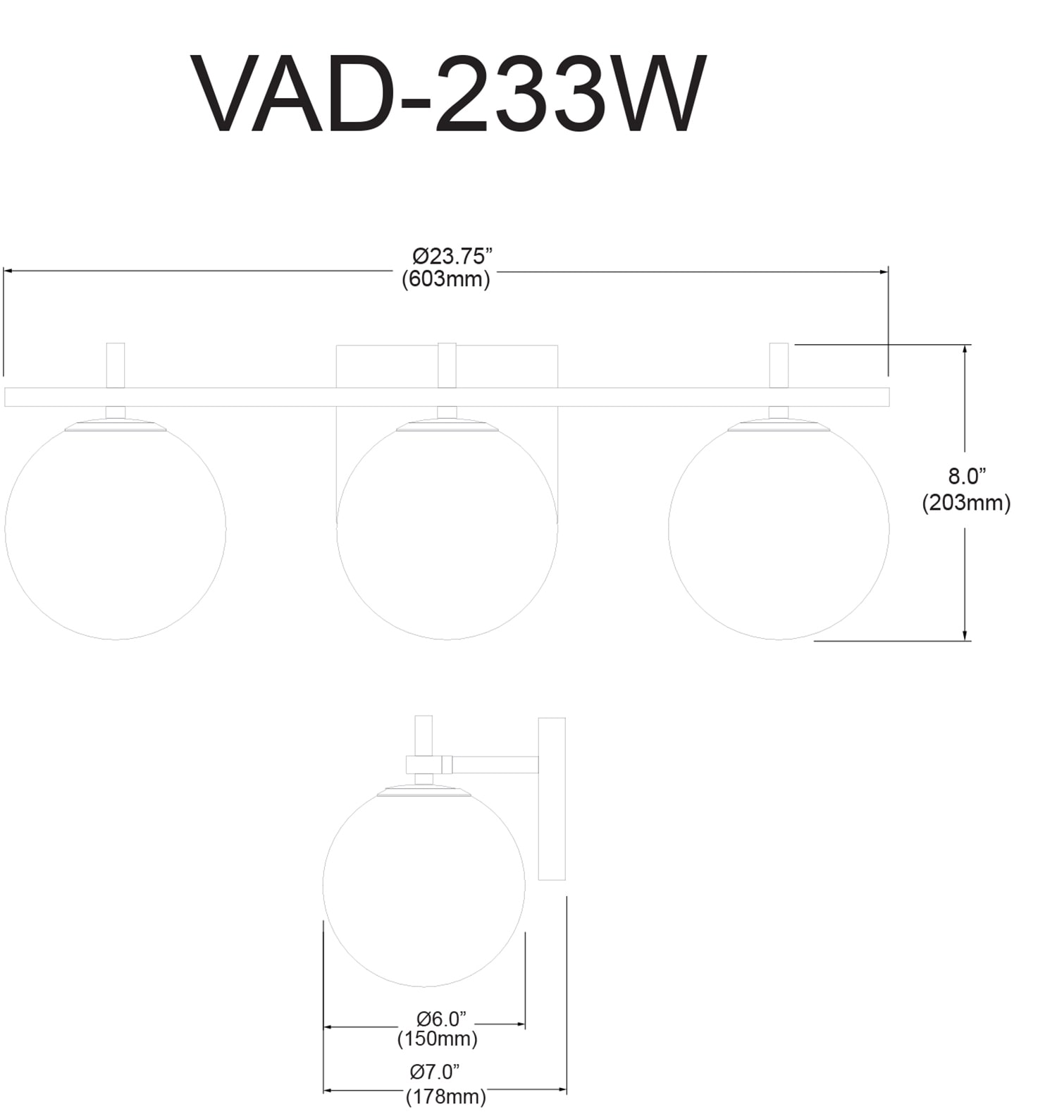Dainolite VAD-233W-MB-AGB b089995 - View #3