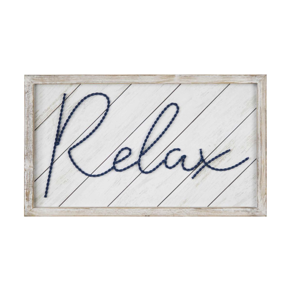 HomeRoots 376653 Gray Wood Framed 12-in H x 20-in W Modern Word Art