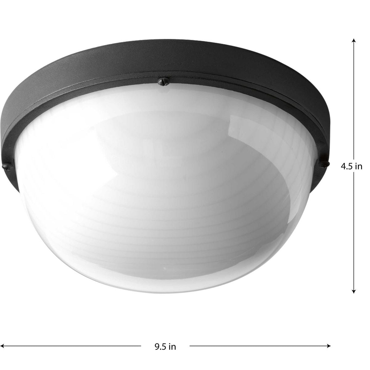 Black Aluminum 9.5" Indoor/Outdoor LED Ceiling Light