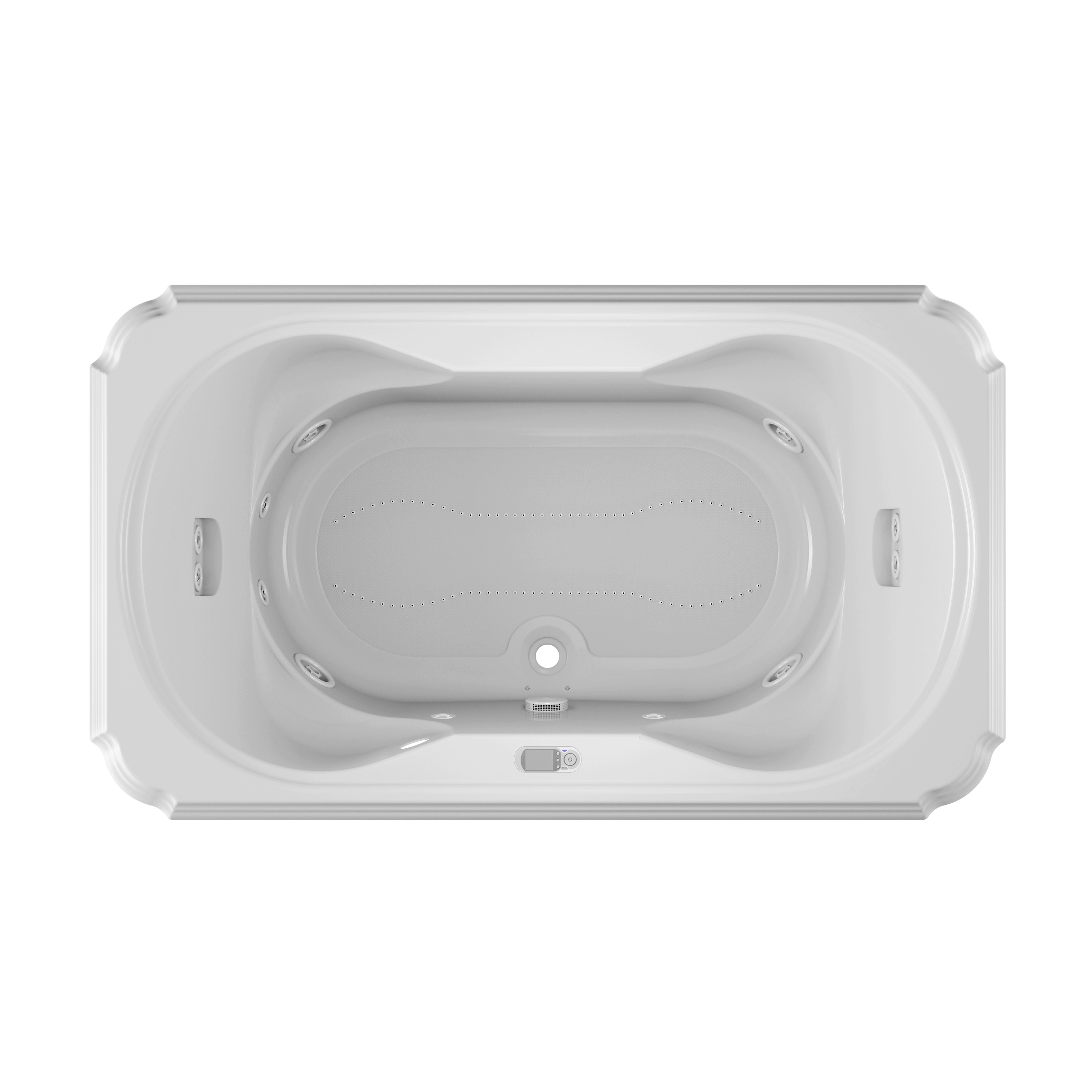 Jacuzzi MS56959 Marineo 42.0-Inches x 72.0-Inches White Acrylic Rectangular Drop-in Whirlpool and air bath combination tub ( Center Drain )