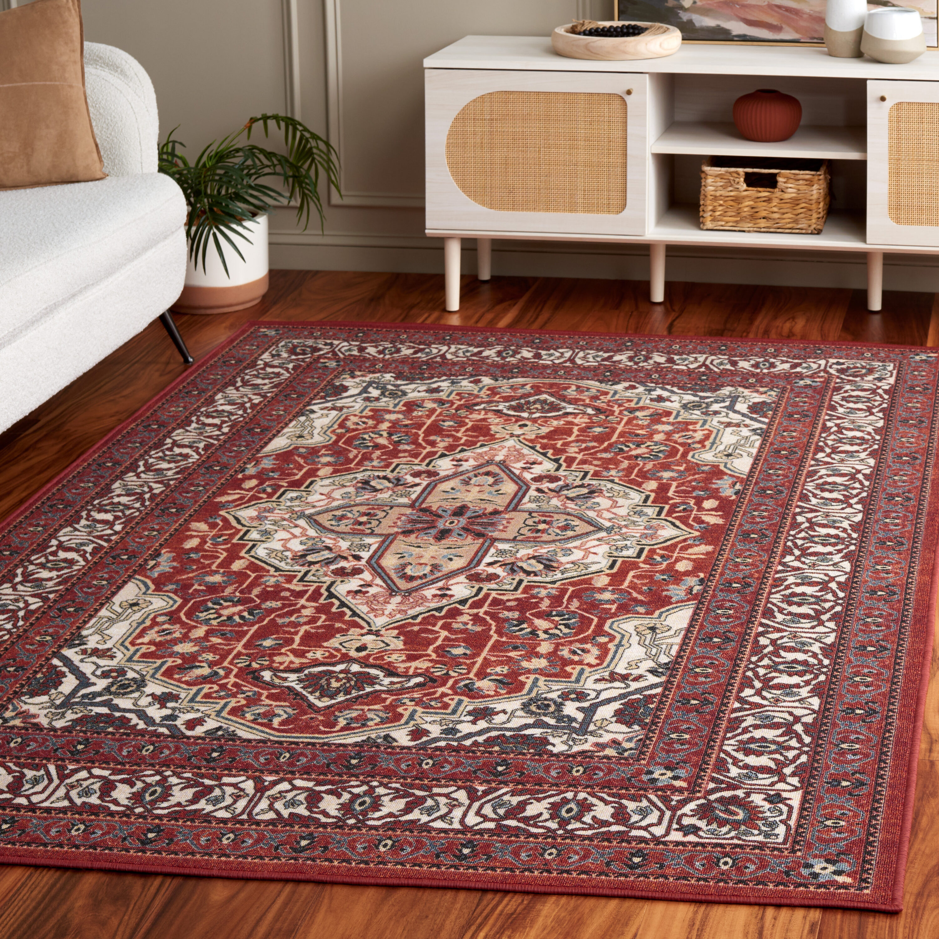 Safavieh Journey 105P Red/Ivory 6 x 8 Area rug