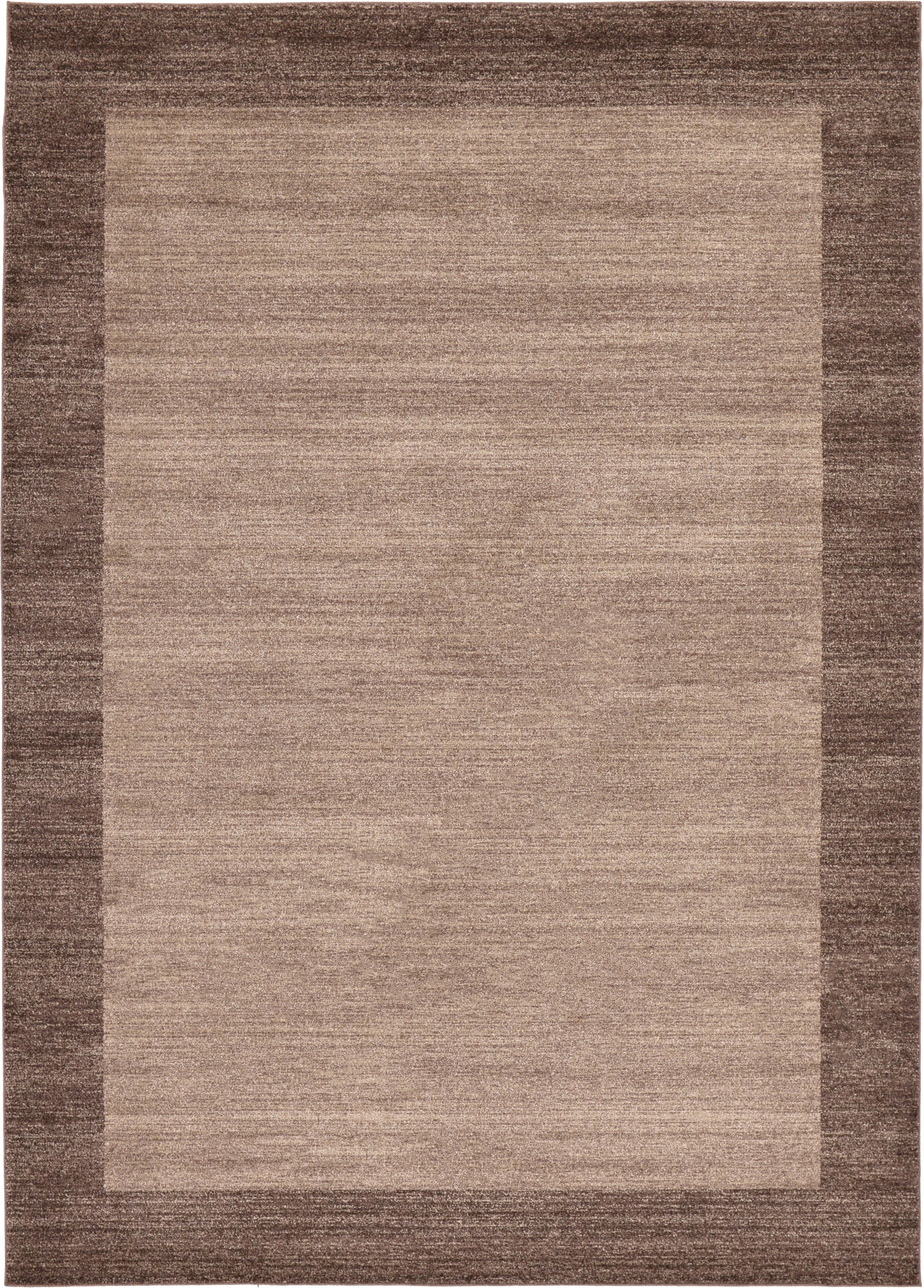 Unique Loom 3132123 Abigail Del Mar 8 x 11 (ft) Loomed Polypropylene Light Brown/Beige Rectangular Indoor Border Area rug
