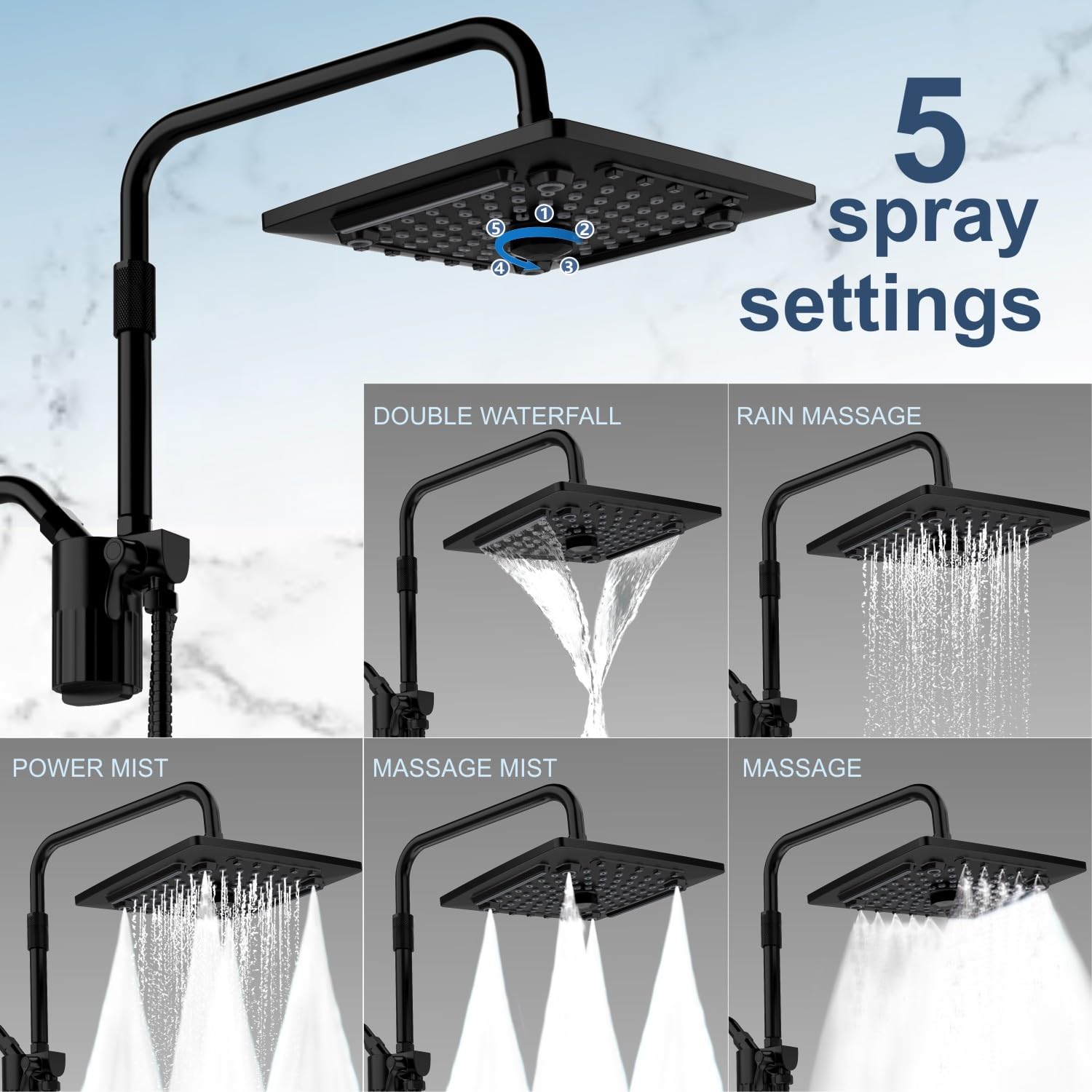CYIKE LCY0813E165 Fixed-Showerhead - View #4