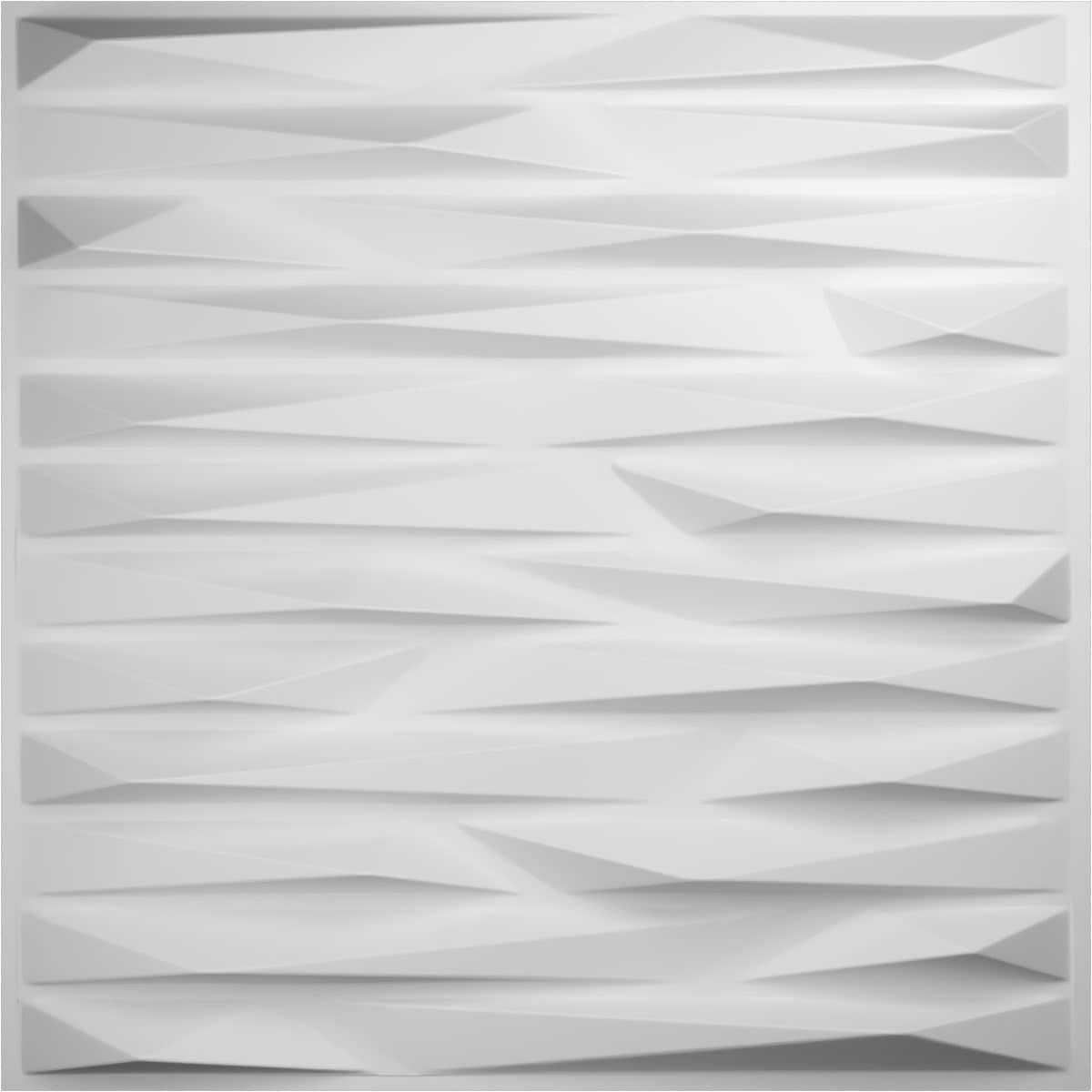 Ekena Millwork WP20X20ENWH-CASE-10 19-5/8-in x 19-5/8-in Embossed Paintable/Stainable White PVC Abstract Wall Panel ( 10 -Pack, Covers 26.75-sq ft )
