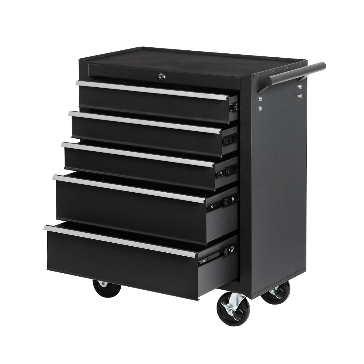 KEOKLE  5 Drawer Rolling Tool Chest with Lock and Key Steel Tool Cabinet with Wheels for Garage Workshop and Repair Shop