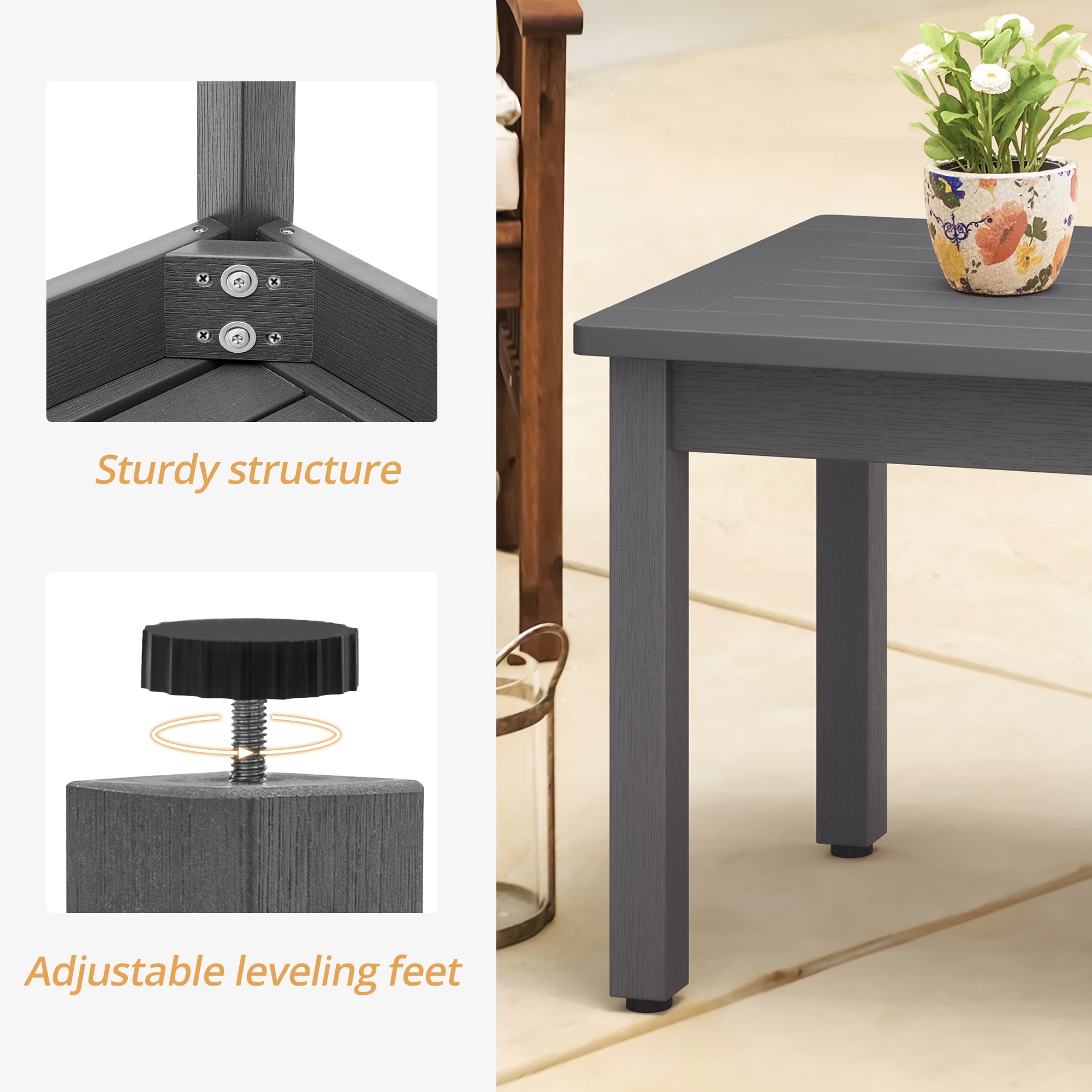 Hosworth 745573745698 Patio-Tables - View #5