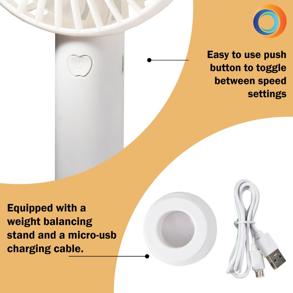 Comfort Zone 4-in 3-Speed Indoor White Desk Fan at Lowes.com