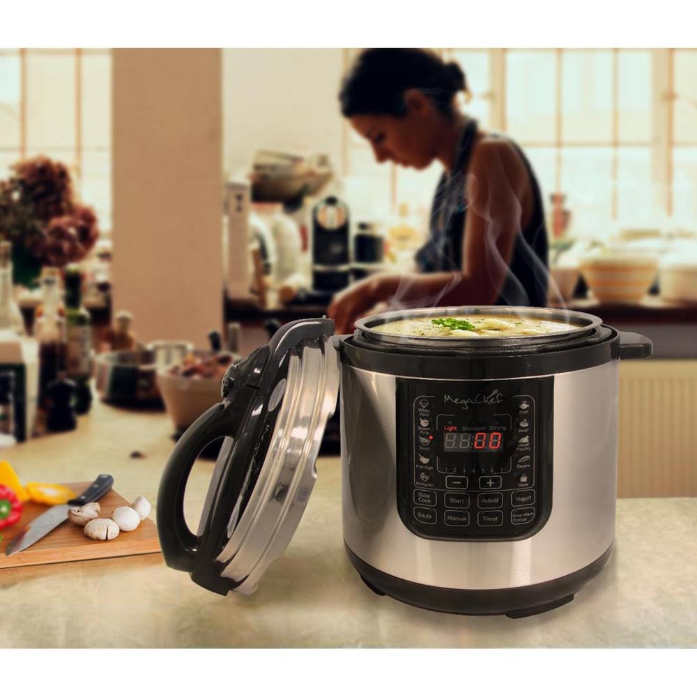 MegaChef 8-Quart Programmable Electric Pressure Cooker in the Electric ...
