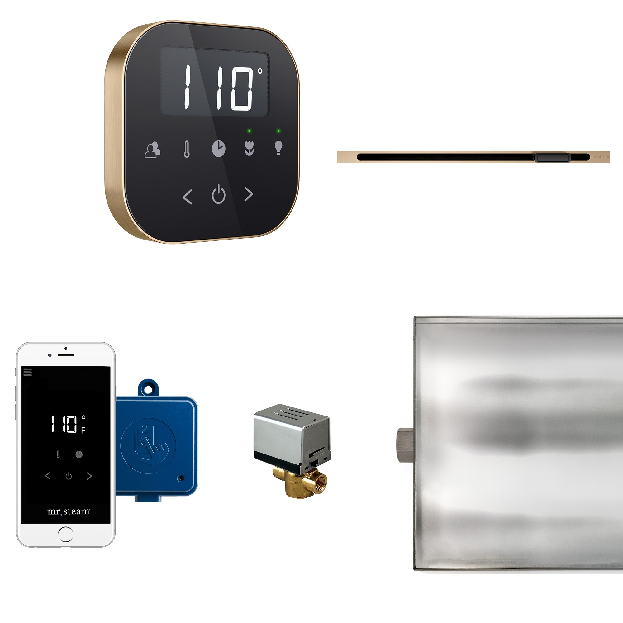 Mr. Steam ABTLRLBKBB 120-Watts Black Brushed Bronze Steam generator control kit