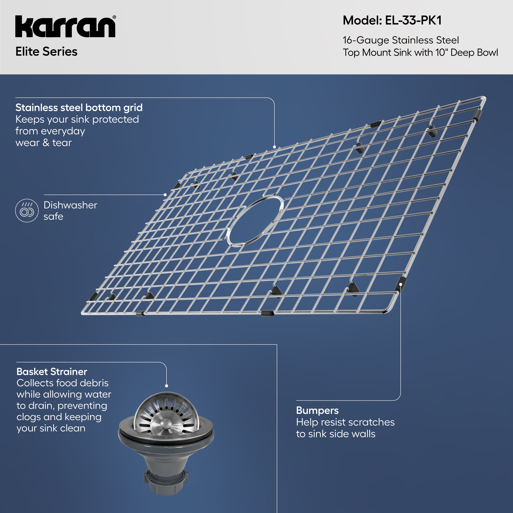 Karran EL-33-PK1 Kitchen-Sinks - View #6