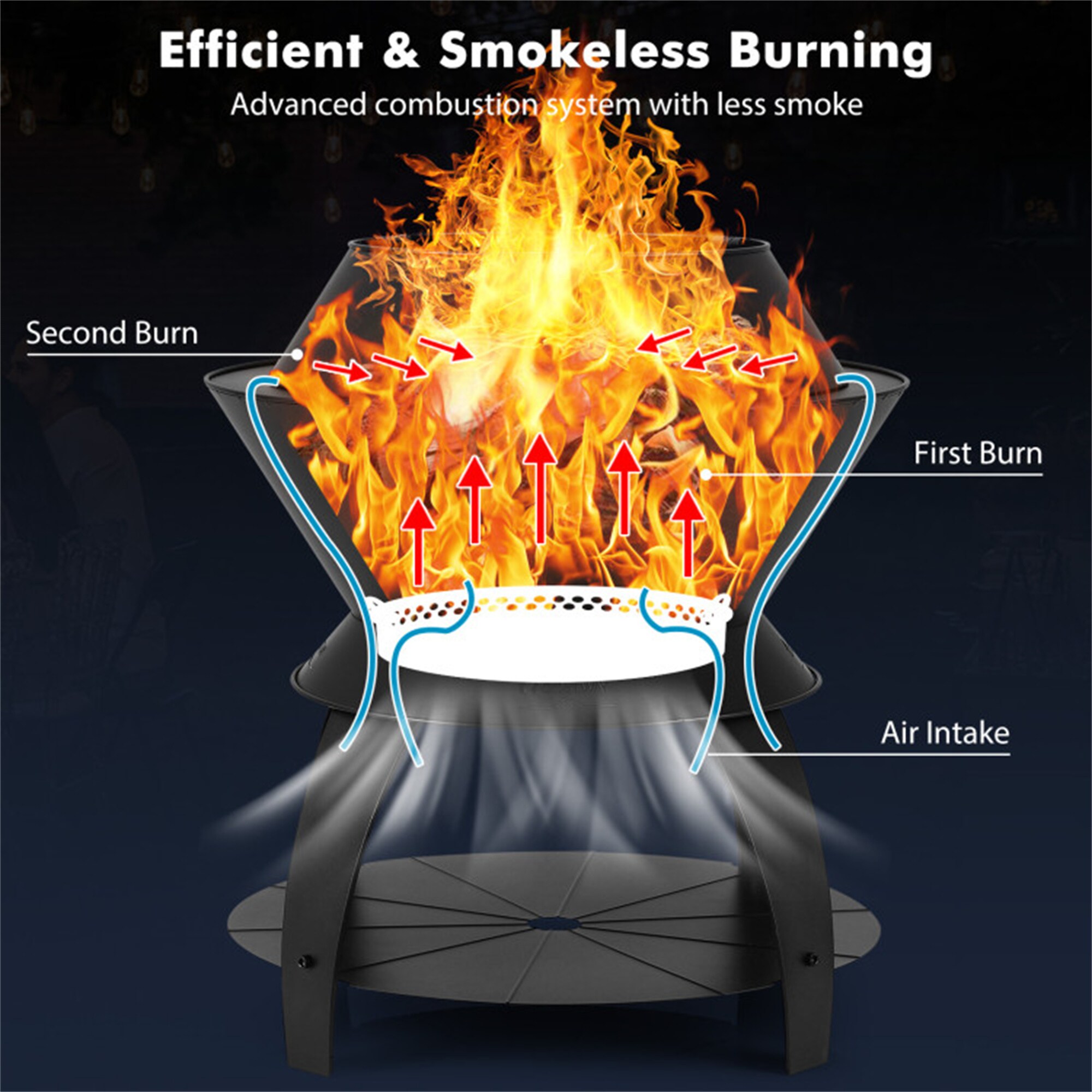 BABOOM BOM-11798DK-OR Outdoor-Woodburning-Firepits - View #7