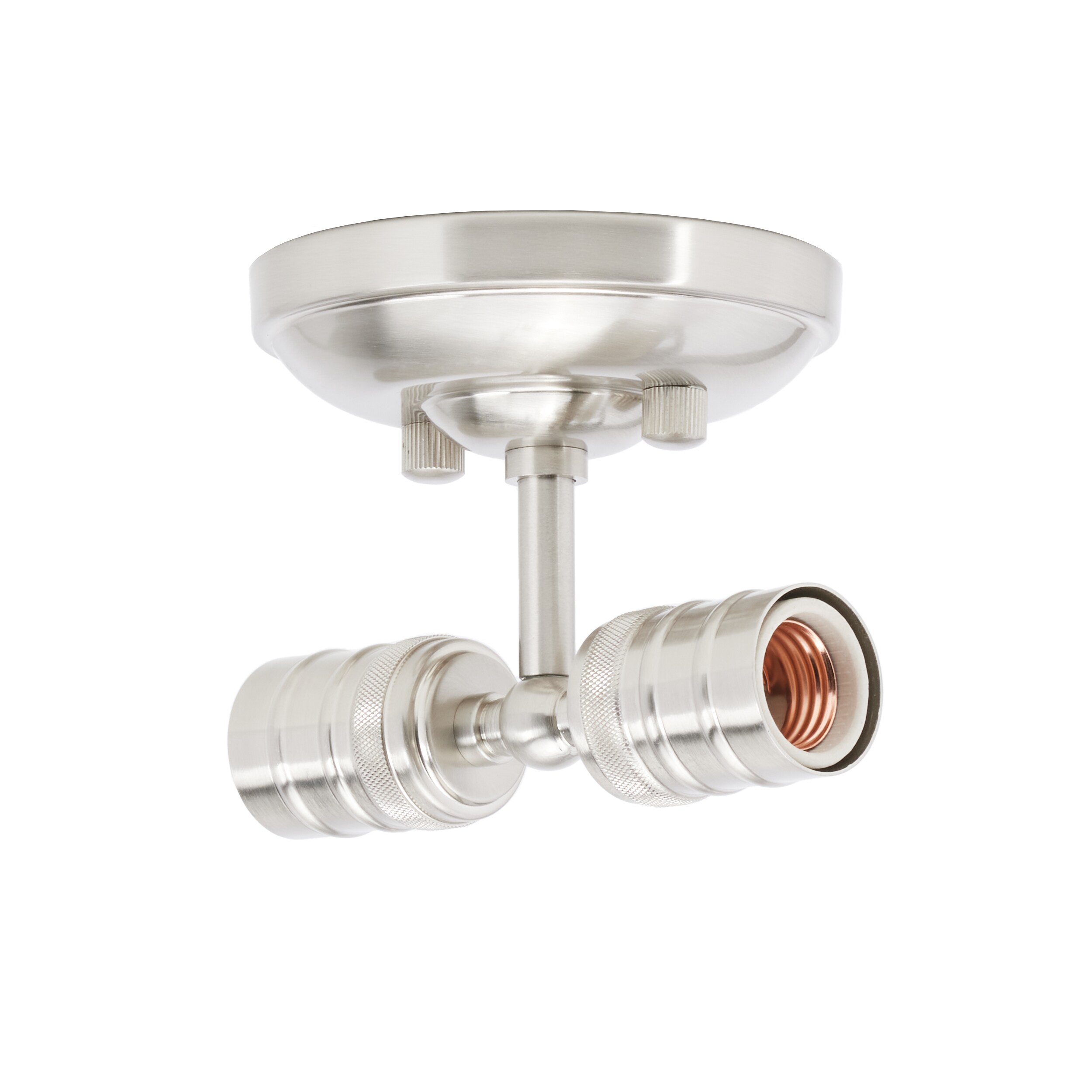 Brushed Nickel 2-Light Dimmable Wall Sconce