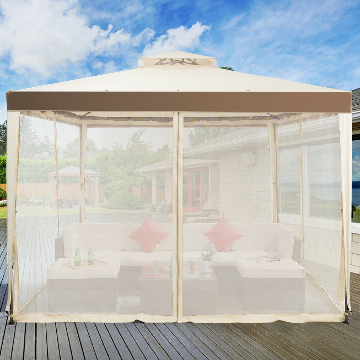 WELLFOR PTW07-BE Wood-Resin-Gazebos - View #7