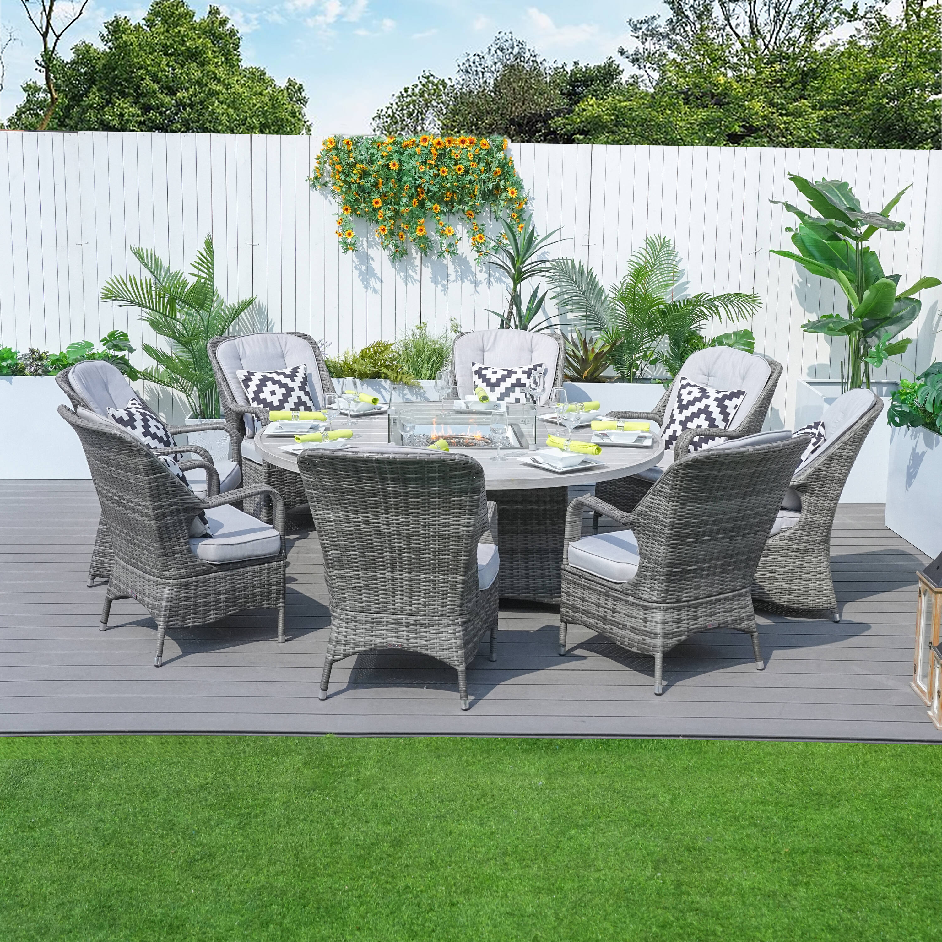 Direct Wicker DWG-1108A-GR Patio-Dining-Sets - View #3