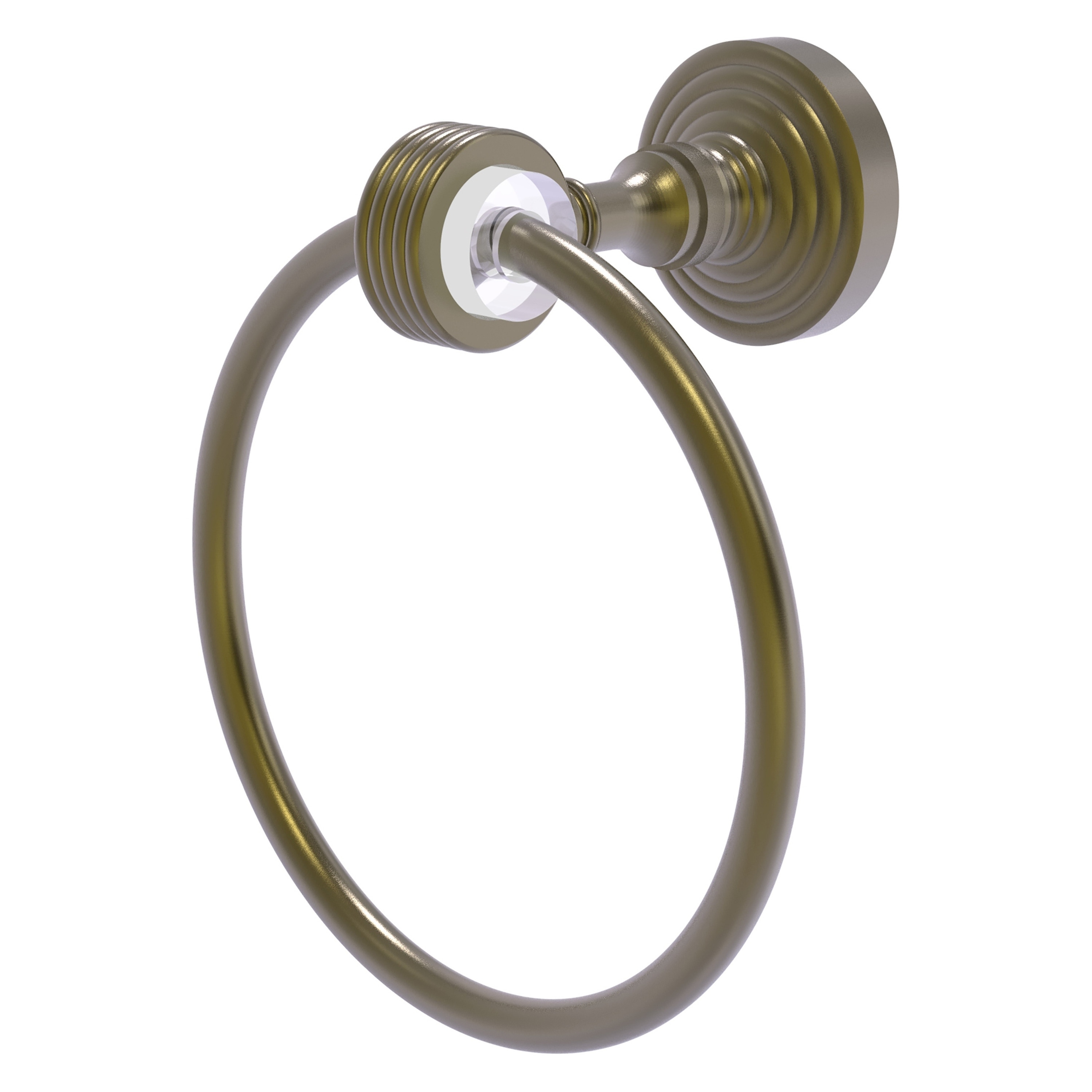 Allied Brass PG-16G-ABR Pacific Grove Antique Brass Wall mount Single Towel Ring