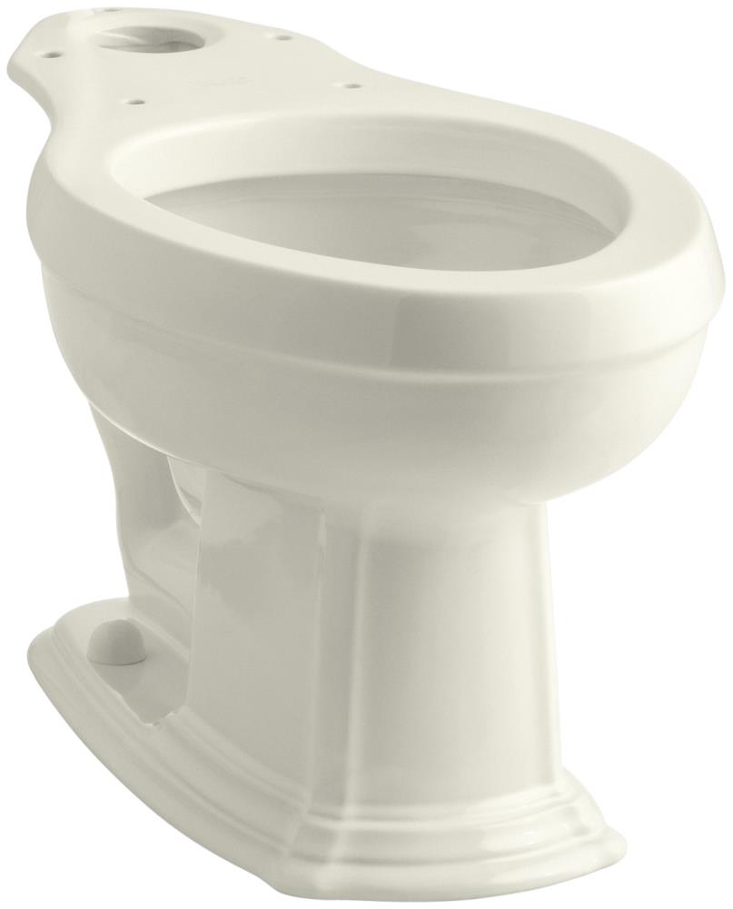 KOHLER Portrait Biscuit Elongated Standard Height Toilet Bowl 12-in ...