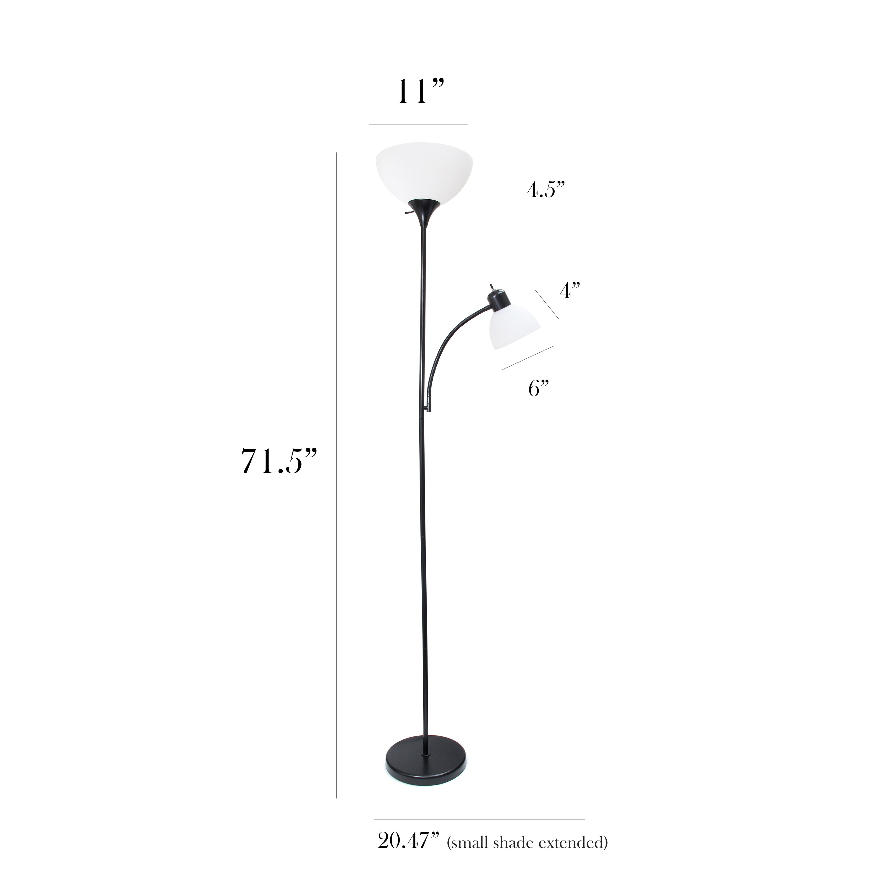 Simple Designs LF2000-BLK-LB floorlamps - View #2