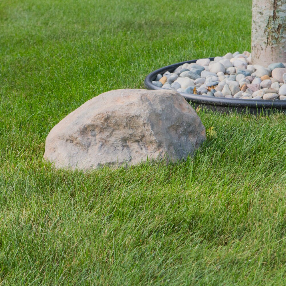 Plastic Fake Rock Cover Gray Concealing Lawn Pipe Well Pump Landscape Decor