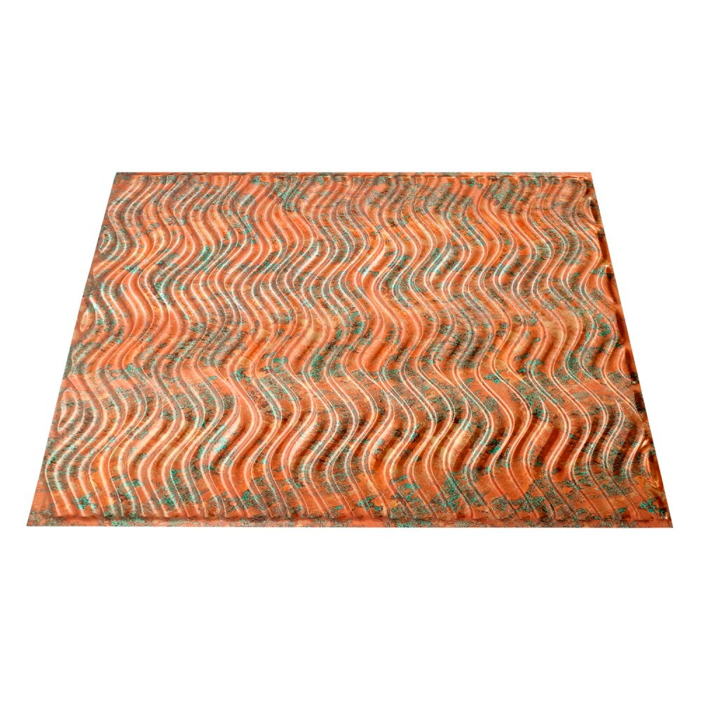 Fasade G71-11 24-in x 24-in Current Vertical Copper Fantasy PVC Surface-mount Ceiling Tile (1-Pack, 4-sq ft / Case)