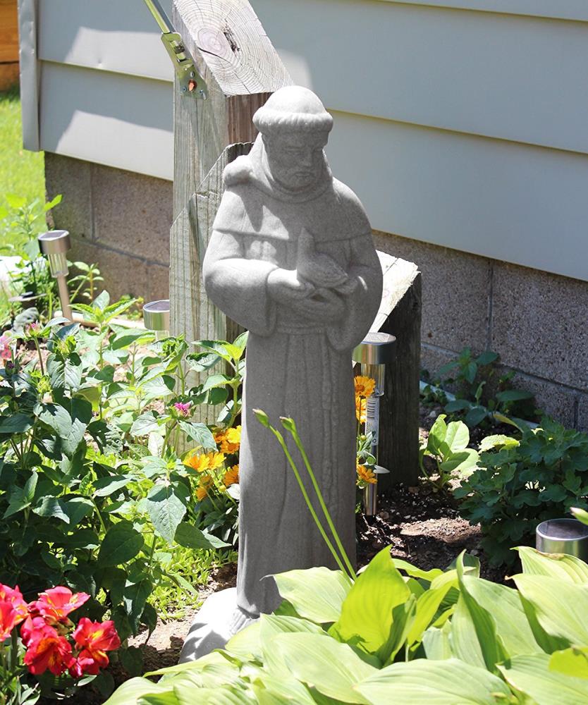 EMSCO GROUP 28.5-in H x 10.75-in W Gray Religion Garden Statue in the ...