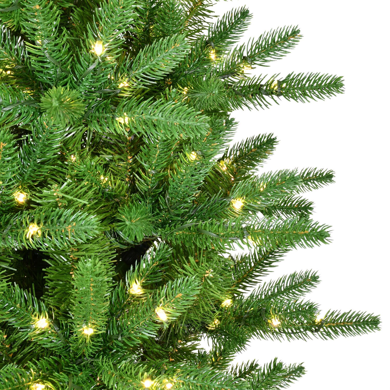 Fraser Hill Farm 6.5-ft Carmel Pine Slim Artificial Christmas Tree with ...