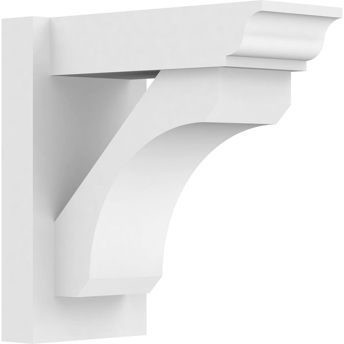 Ekena Millwork OUTP07X14X14LEC01 7-in W X 14-in D X 14-in H Legacy Architectural Grade PVC Outlooker with Traditional Ends
